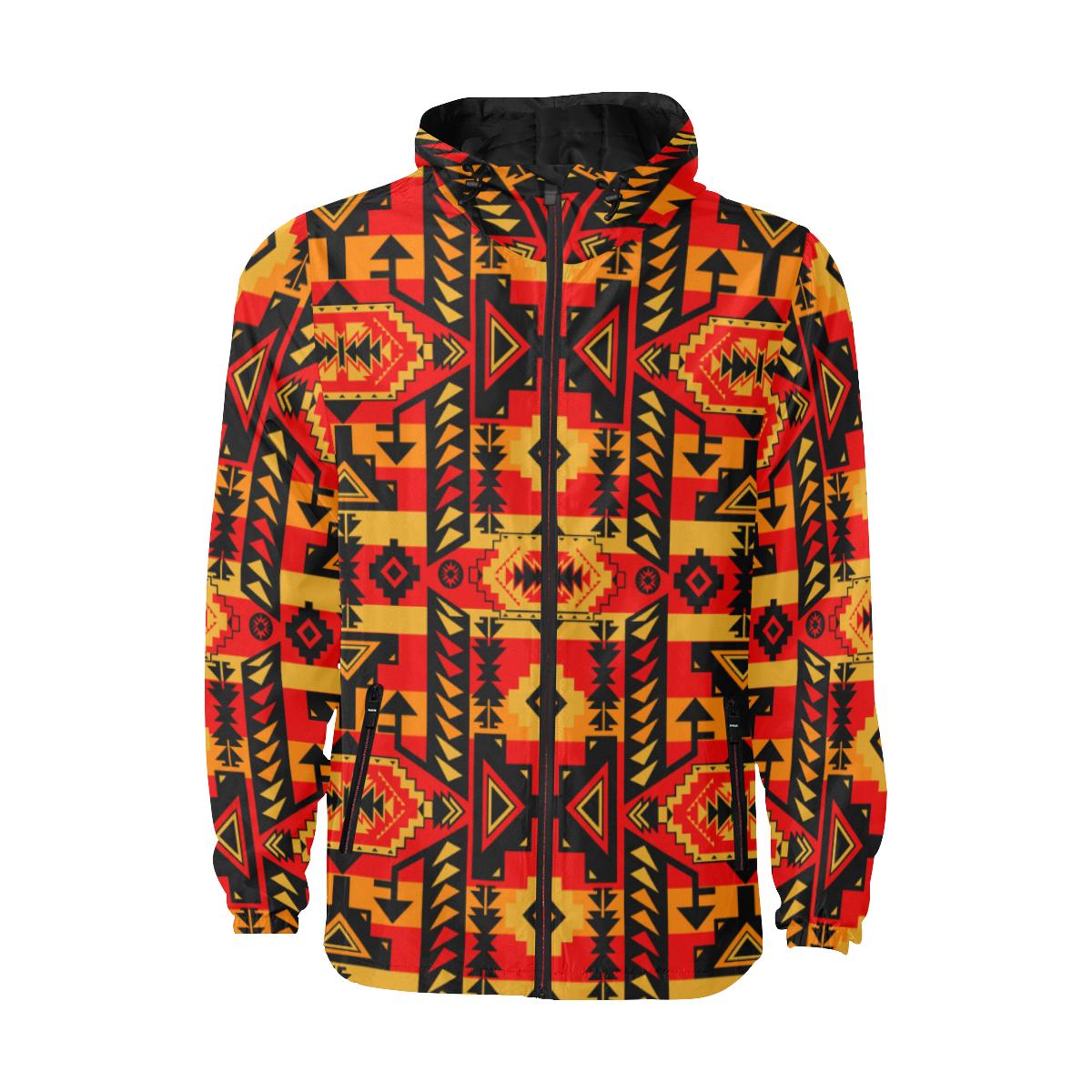 Chiefs Mountain Fire Unisex Quilted Coat All Over Print Quilted Windbreaker for Men (H35) e-joyer 