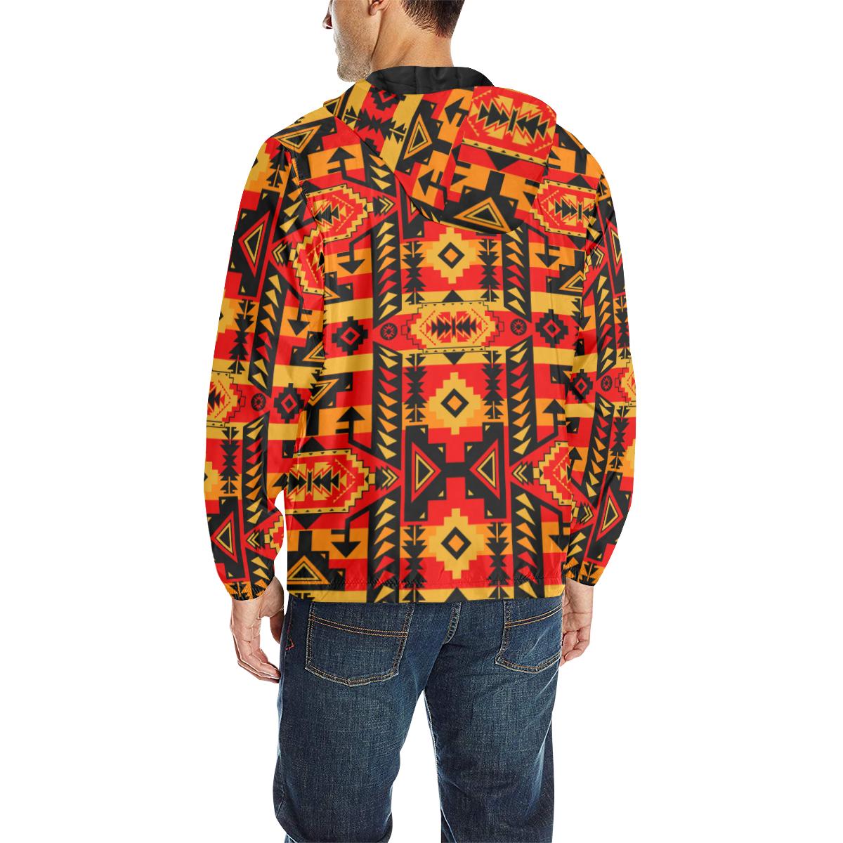 Chiefs Mountain Fire Unisex Quilted Coat All Over Print Quilted Windbreaker for Men (H35) e-joyer 