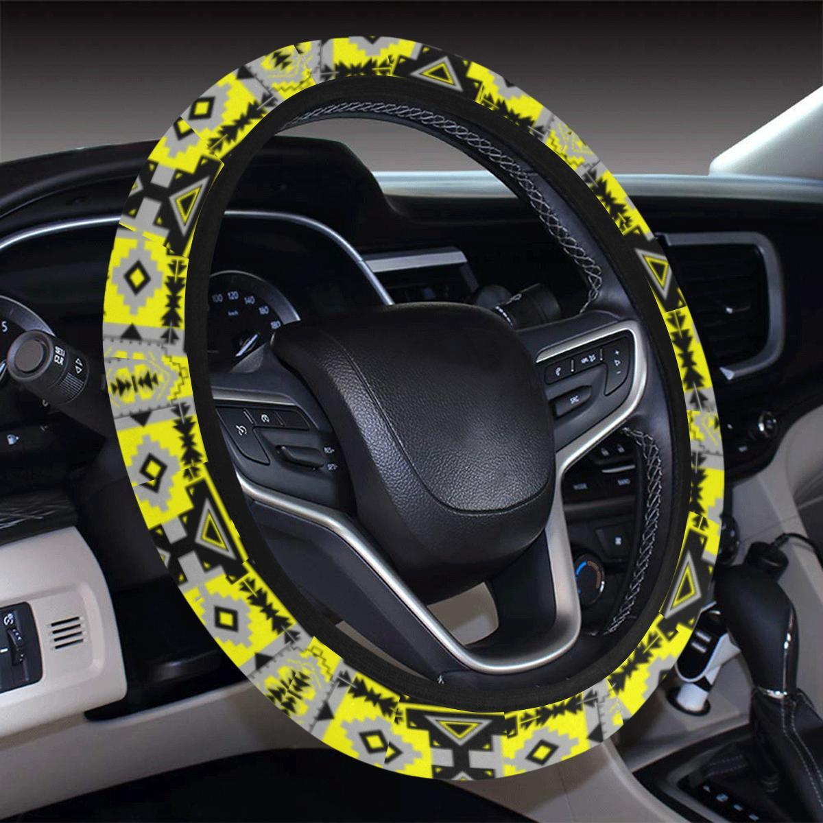 Chiefs Mountain Highlands Steering Wheel Cover with Elastic Edge Steering Wheel Cover with Elastic Edge e-joyer 