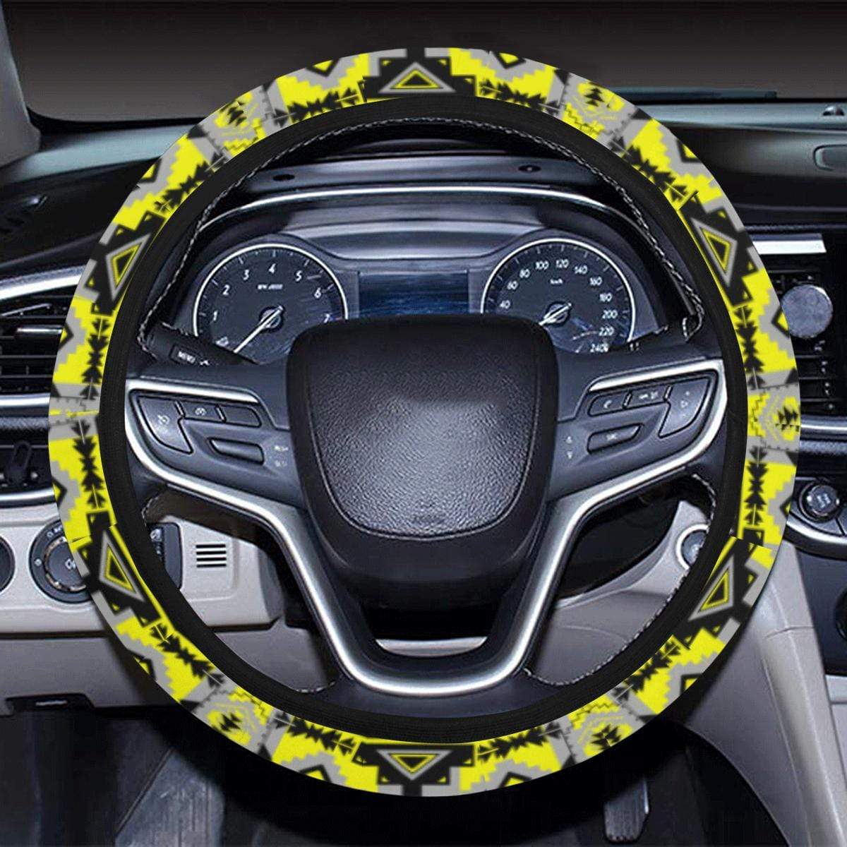 Chiefs Mountain Highlands Steering Wheel Cover with Elastic Edge Steering Wheel Cover with Elastic Edge e-joyer 
