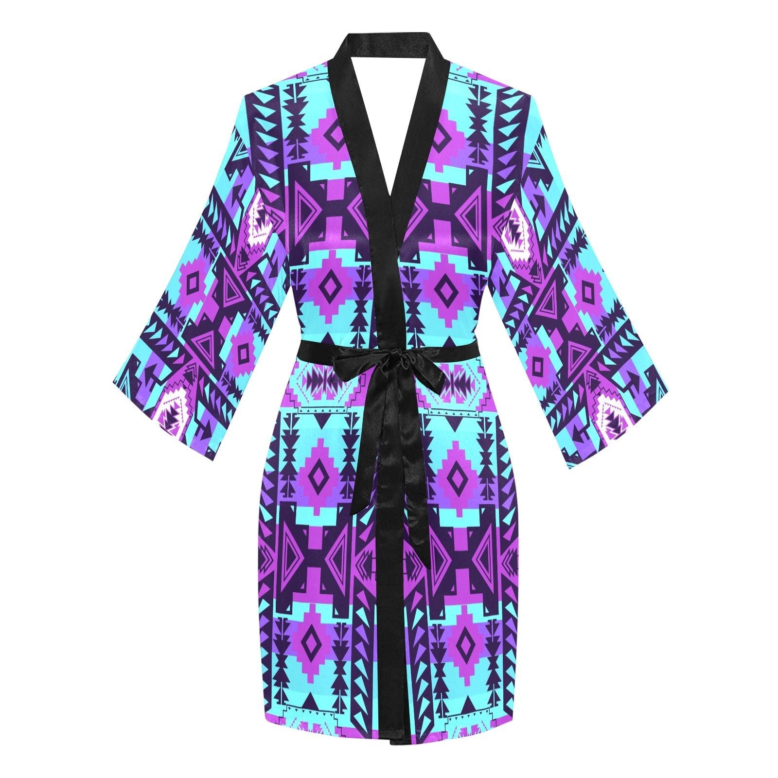 Chiefs Mountain Moon Shadow Long Sleeve Kimono Robe Long Sleeve Kimono Robe e-joyer 