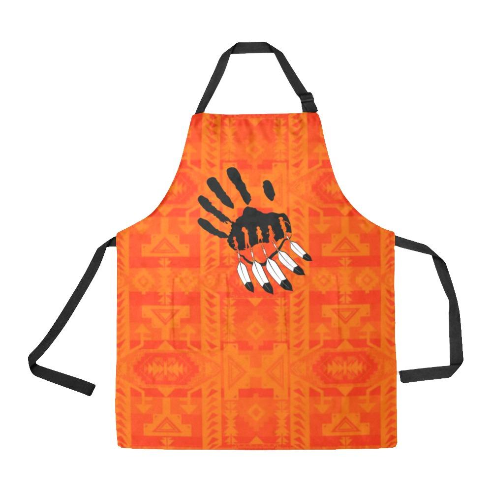 Chiefs Mountain Orange A feather for each All Over Print Apron All Over Print Apron e-joyer 