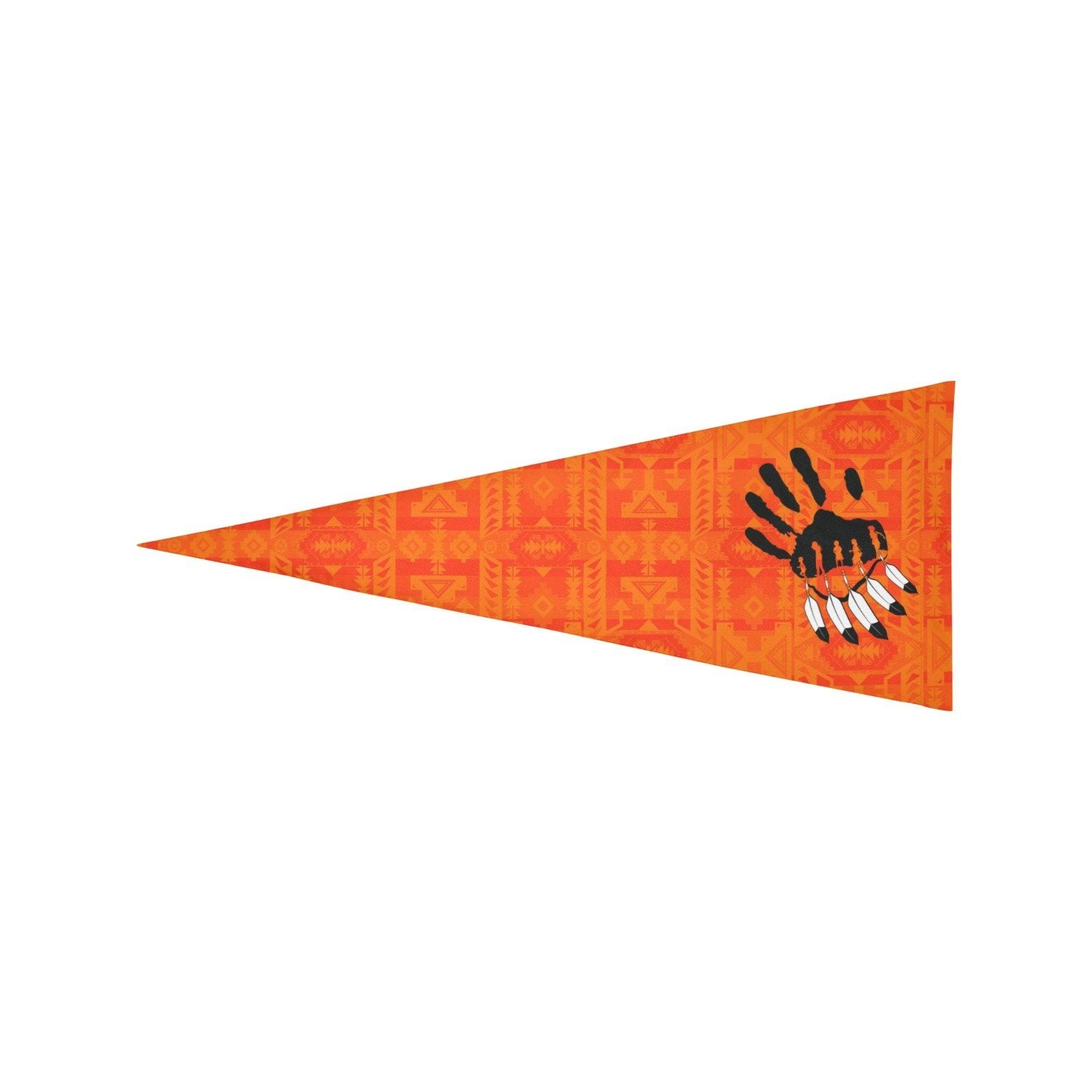 Chiefs Mountain Orange A feather for each Trigonal Garden Flag 30"x12" Trigonal Garden Flag 30"x12" e-joyer 