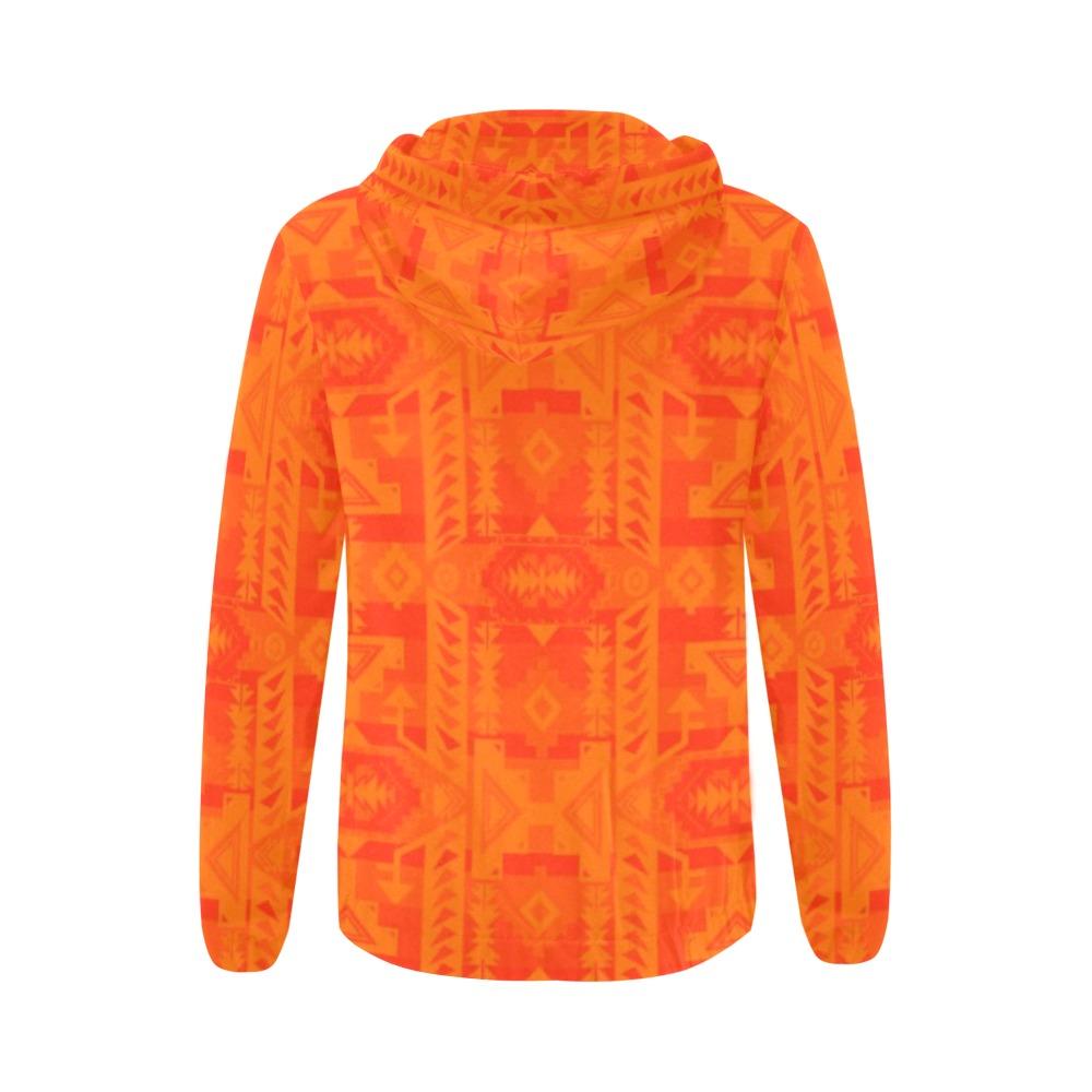 Chiefs Mountain Orange All Over Print Full Zip Hoodie for Women (Model H14) All Over Print Full Zip Hoodie for Women (H14) e-joyer 