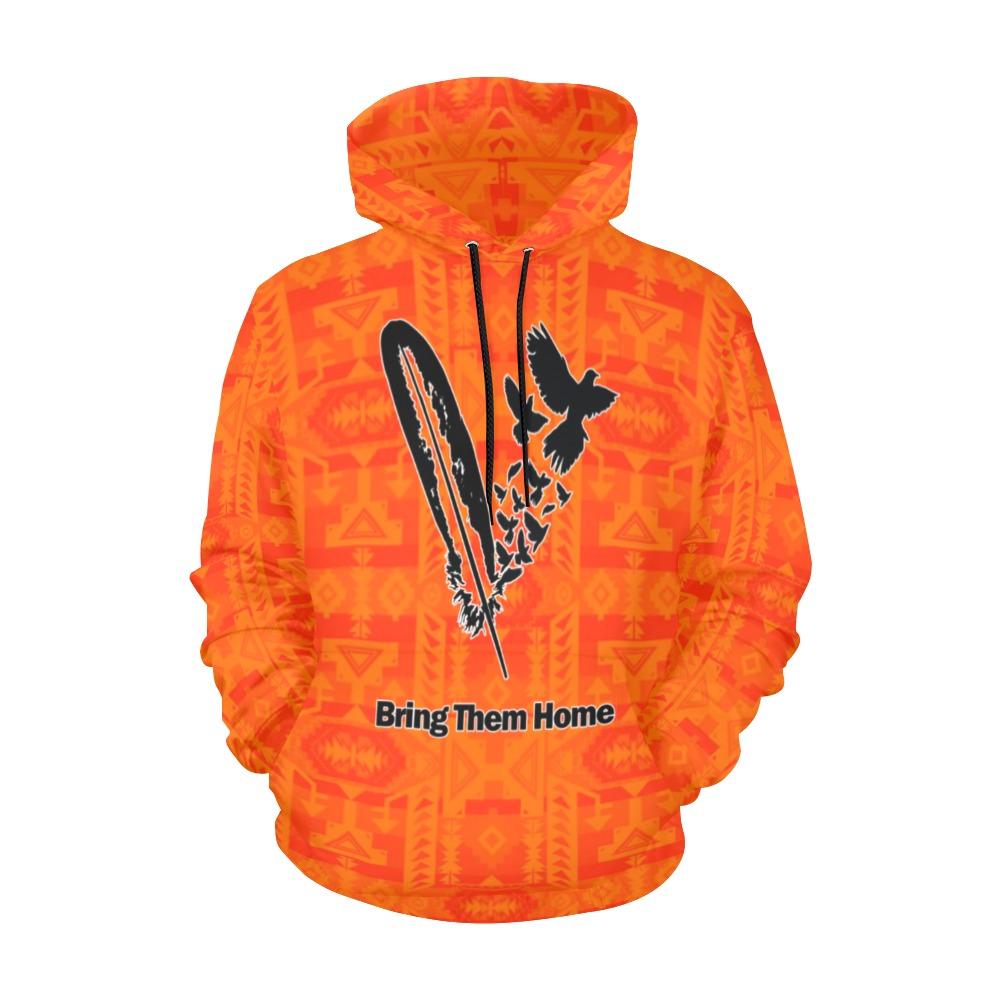 Chiefs Mountain Orange Bring Them Home All Over Print Hoodie for Women (USA Size) (Model H13) All Over Print Hoodie for Women (H13) e-joyer 