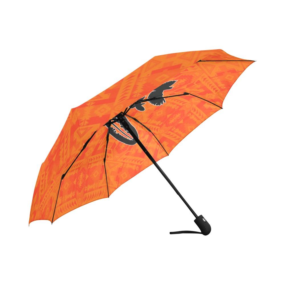 Chiefs Mountain Orange Bring Them Home Auto-Foldable Umbrella (Model U04) Auto-Foldable Umbrella e-joyer 