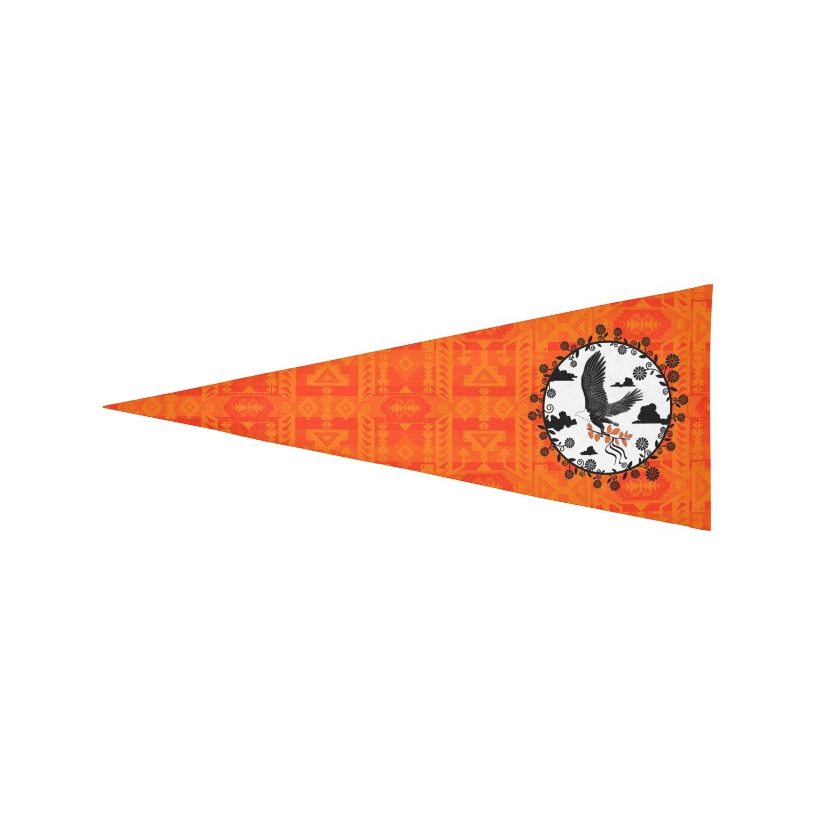 Chiefs Mountain Orange Carrying Their Prayers Trigonal Garden Flag 30"x12" Trigonal Garden Flag 30"x12" e-joyer 