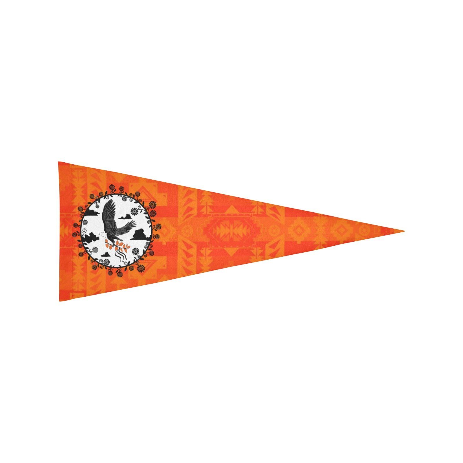 Chiefs Mountain Orange Carrying Their Prayers Trigonal Garden Flag 30"x12" Trigonal Garden Flag 30"x12" e-joyer 