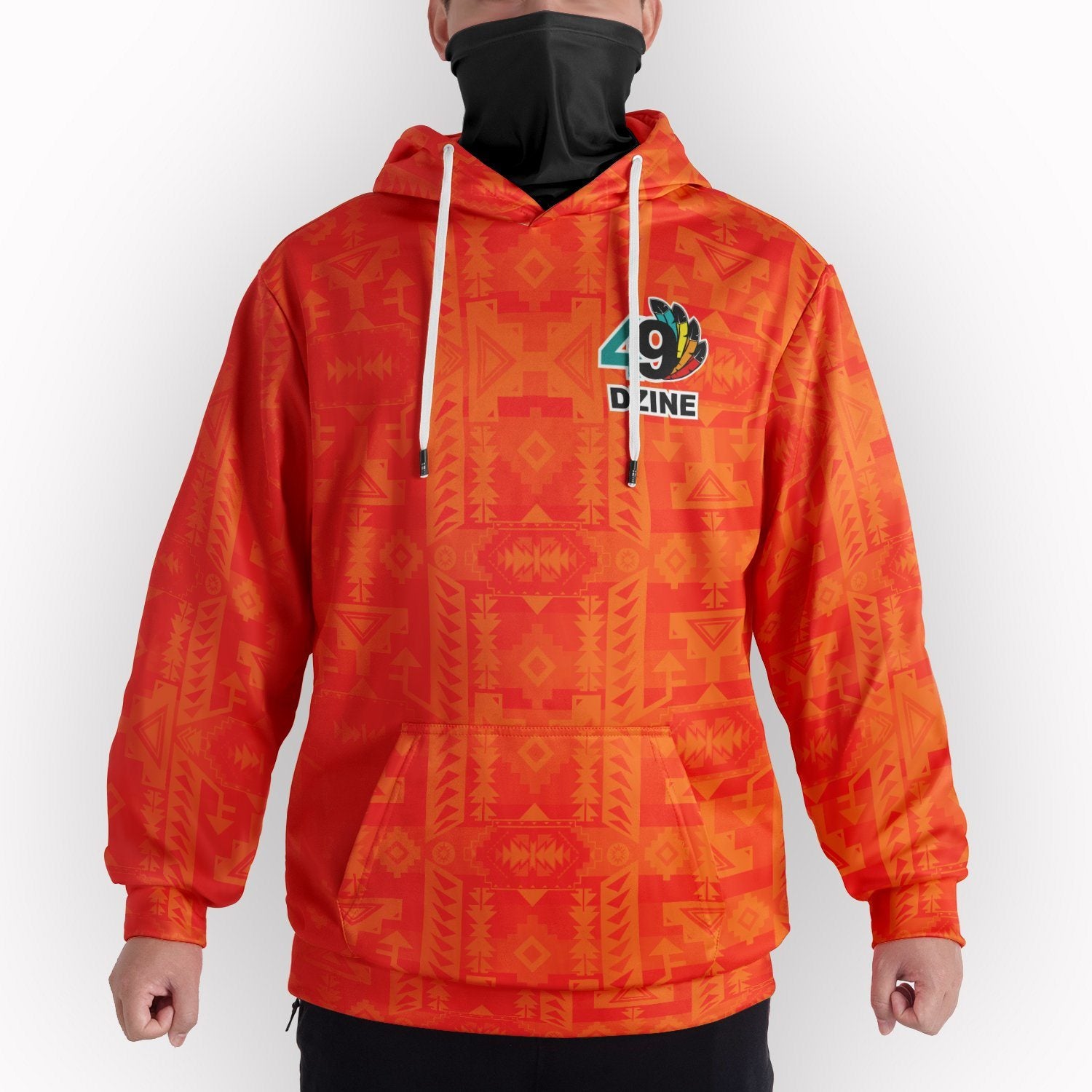 Chiefs Mountain Orange Hoodie with Face Cover Hoodie with Face Cover Herman 