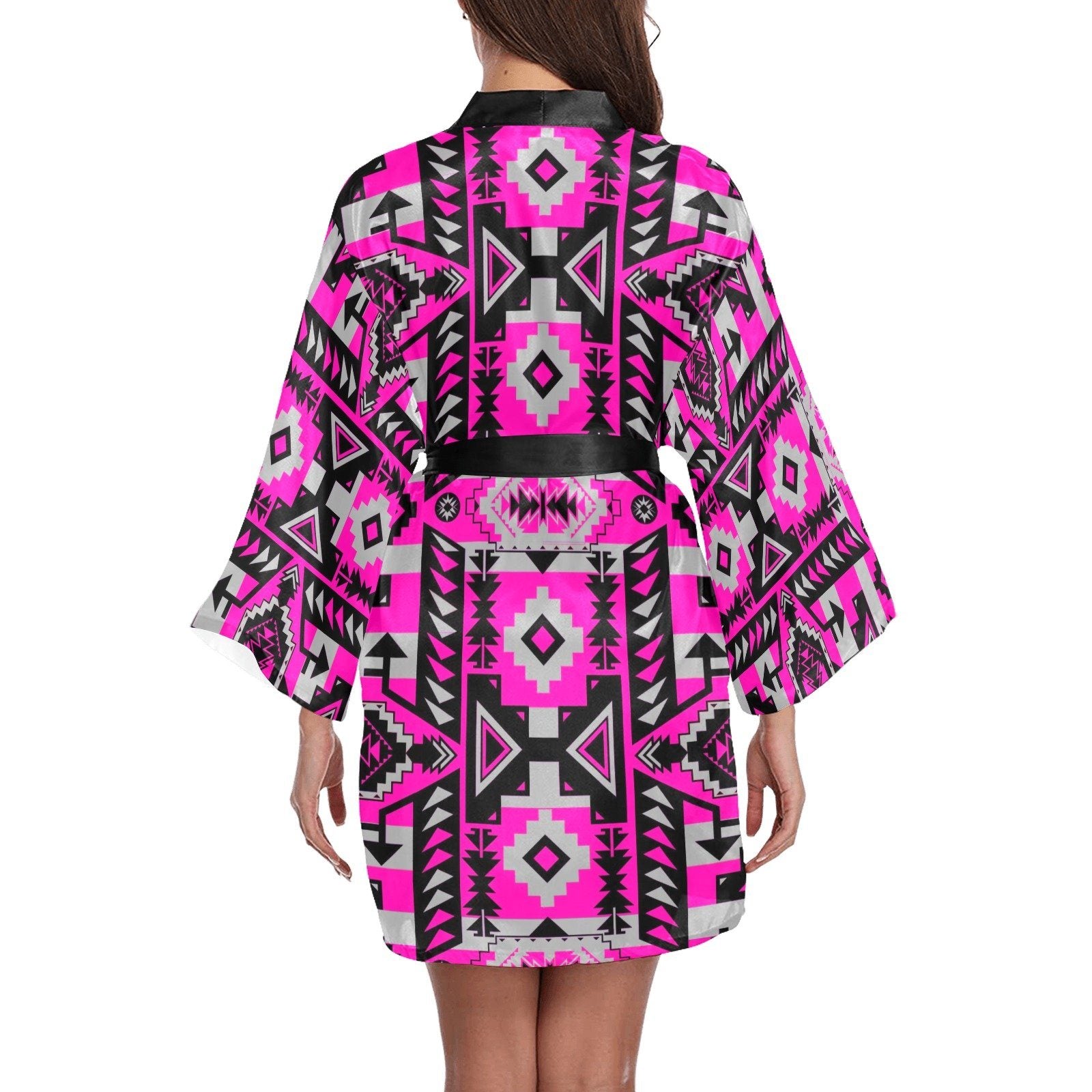 Chiefs Mountain Stunning Sunset Long Sleeve Kimono Robe Long Sleeve Kimono Robe e-joyer 