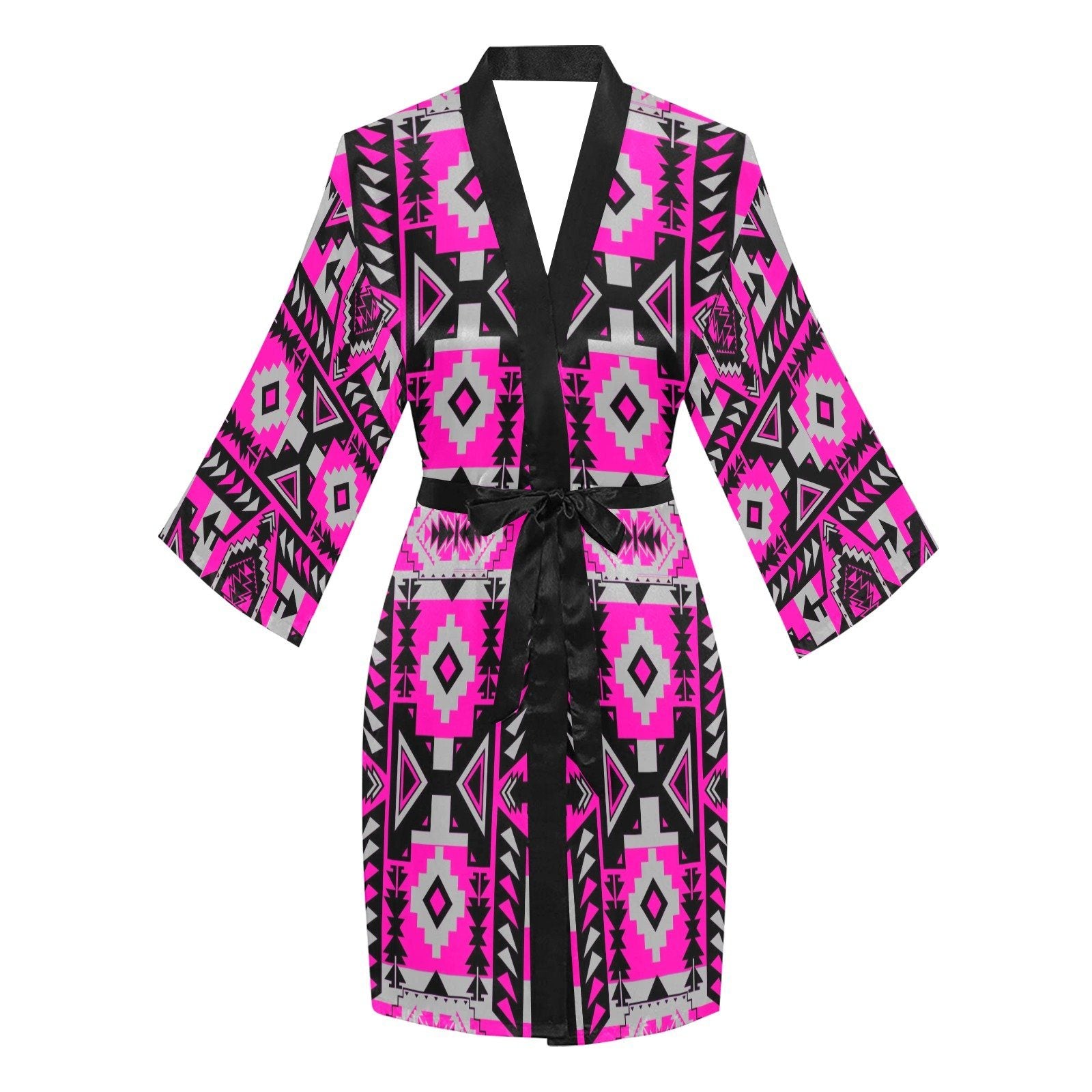 Chiefs Mountain Stunning Sunset Long Sleeve Kimono Robe Long Sleeve Kimono Robe e-joyer 