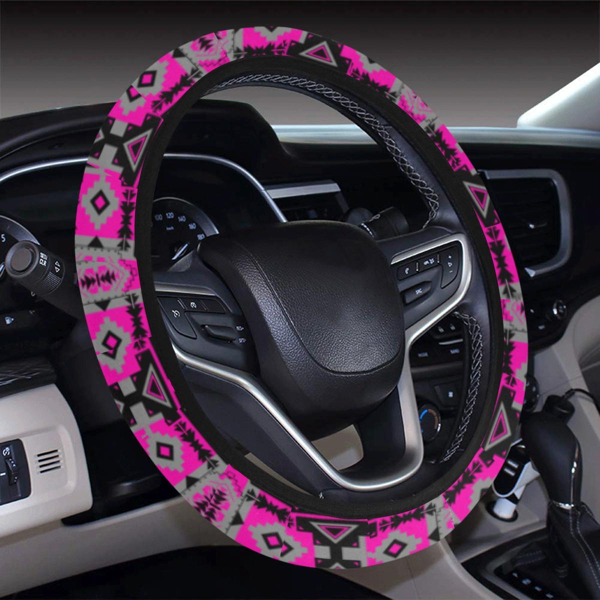 Chiefs Mountain Stunning Sunset Steering Wheel Cover with Elastic Edge Steering Wheel Cover with Elastic Edge e-joyer 