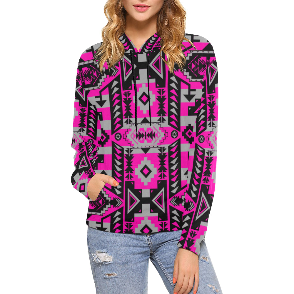 Chiefs Mountain Sunset All Over Print Hoodie for Women (USA Size) (Model H13) All Over Print Hoodie for Women (H13) e-joyer 