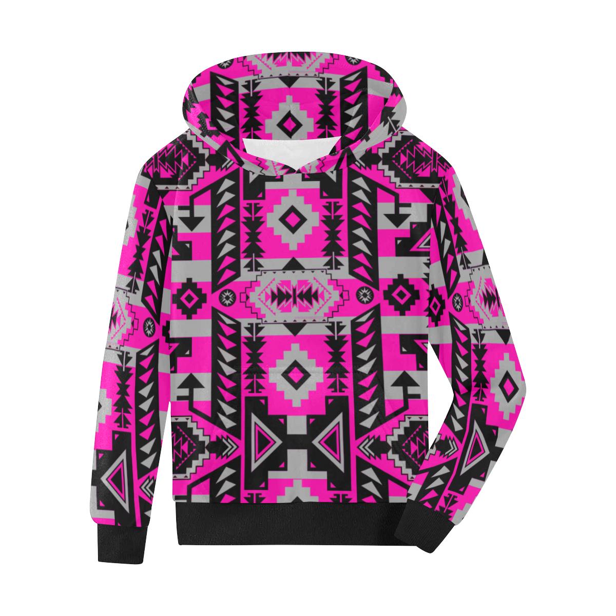 Chiefs Mountain Sunset Kids' All Over Print Hoodie (Model H38) Kids' AOP Hoodie (H38) e-joyer 