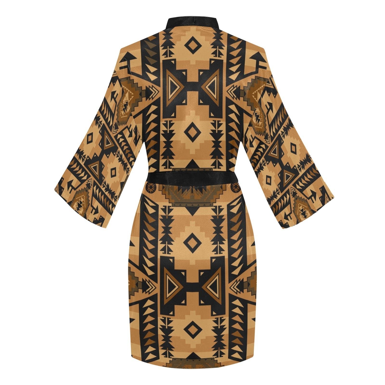 Chiefs Mountain Tan Long Sleeve Kimono Robe Long Sleeve Kimono Robe e-joyer 