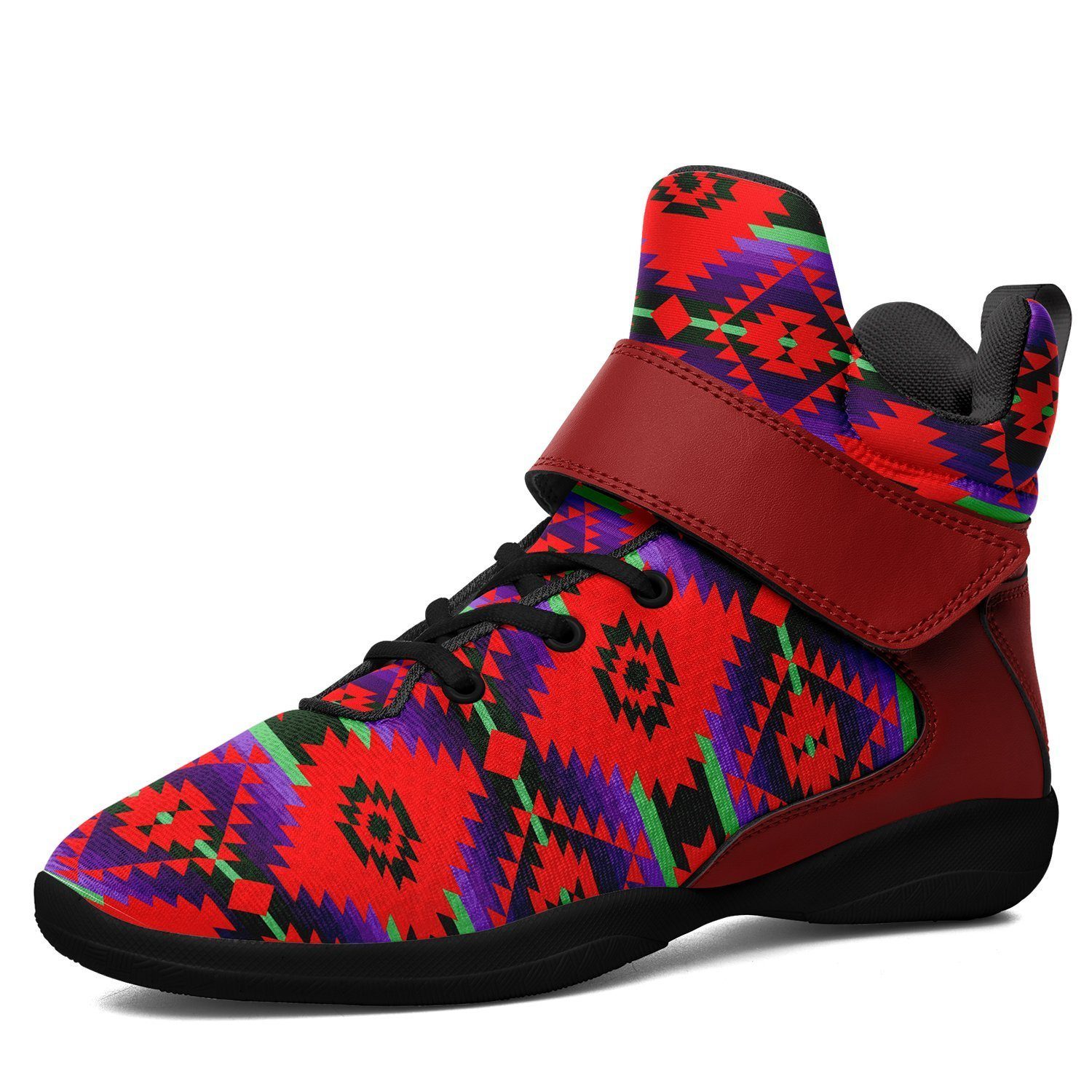 Cree Confederacy Chicken Dance Ipottaa Basketball / Sport High Top Shoes - Black Sole 49 Dzine US Men 7 / EUR 40 Black Sole with Red Strap 