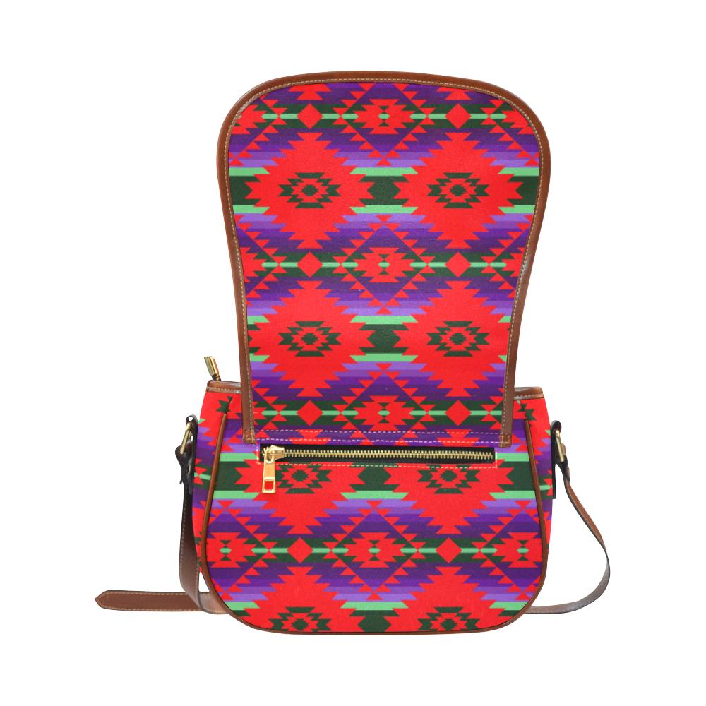 Cree Confederacy Chicken Dance Saddle Bag/Small (Model 1649) Full Customization Saddle Bag/Small (Full Customization) e-joyer 