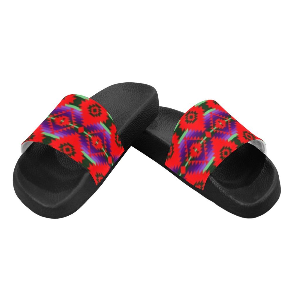 Cree Confederacy Chicken Dance Women's Slide Sandals (Model 057) Women's Slide Sandals (057) e-joyer 