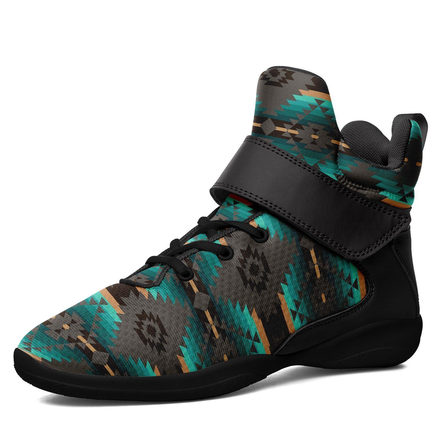 Cree Confederacy Ipottaa Basketball / Sport High Top Shoes - Black Sole 49 Dzine US Men 7 / EUR 40 Black Sole with Black Strap 