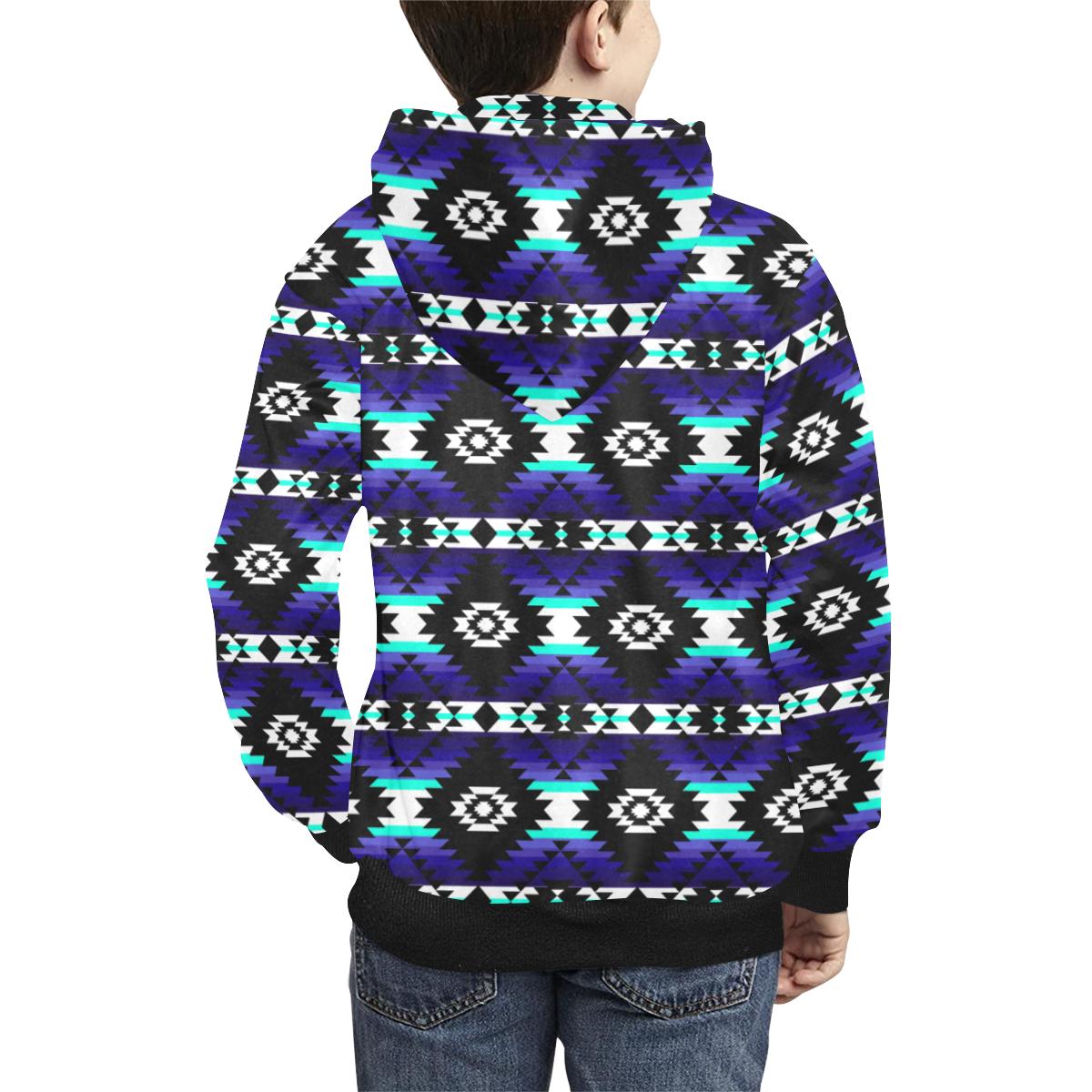 Cree Confederacy Midnight Kids' All Over Print Hoodie (Model H38) Kids' AOP Hoodie (H38) e-joyer 