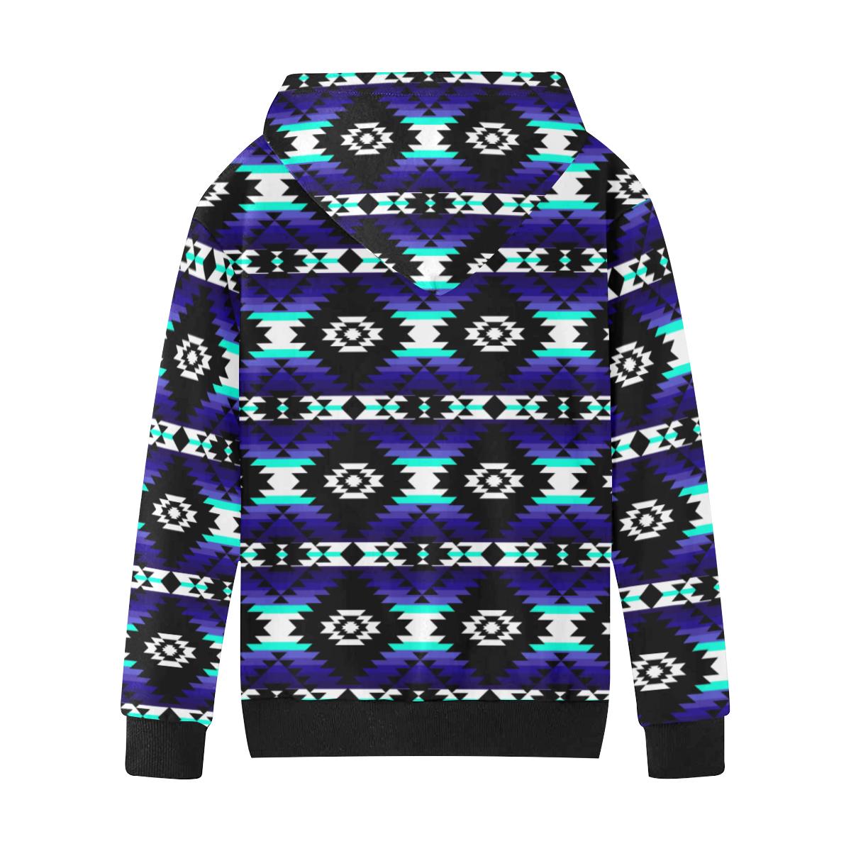 Cree Confederacy Midnight Kids' All Over Print Hoodie (Model H38) Kids' AOP Hoodie (H38) e-joyer 