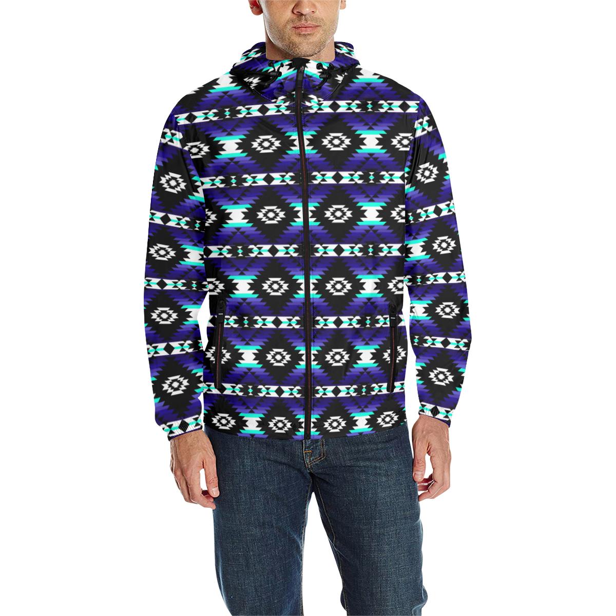 Cree Confederacy Midnight Unisex Quilted Coat All Over Print Quilted Windbreaker for Men (H35) e-joyer 