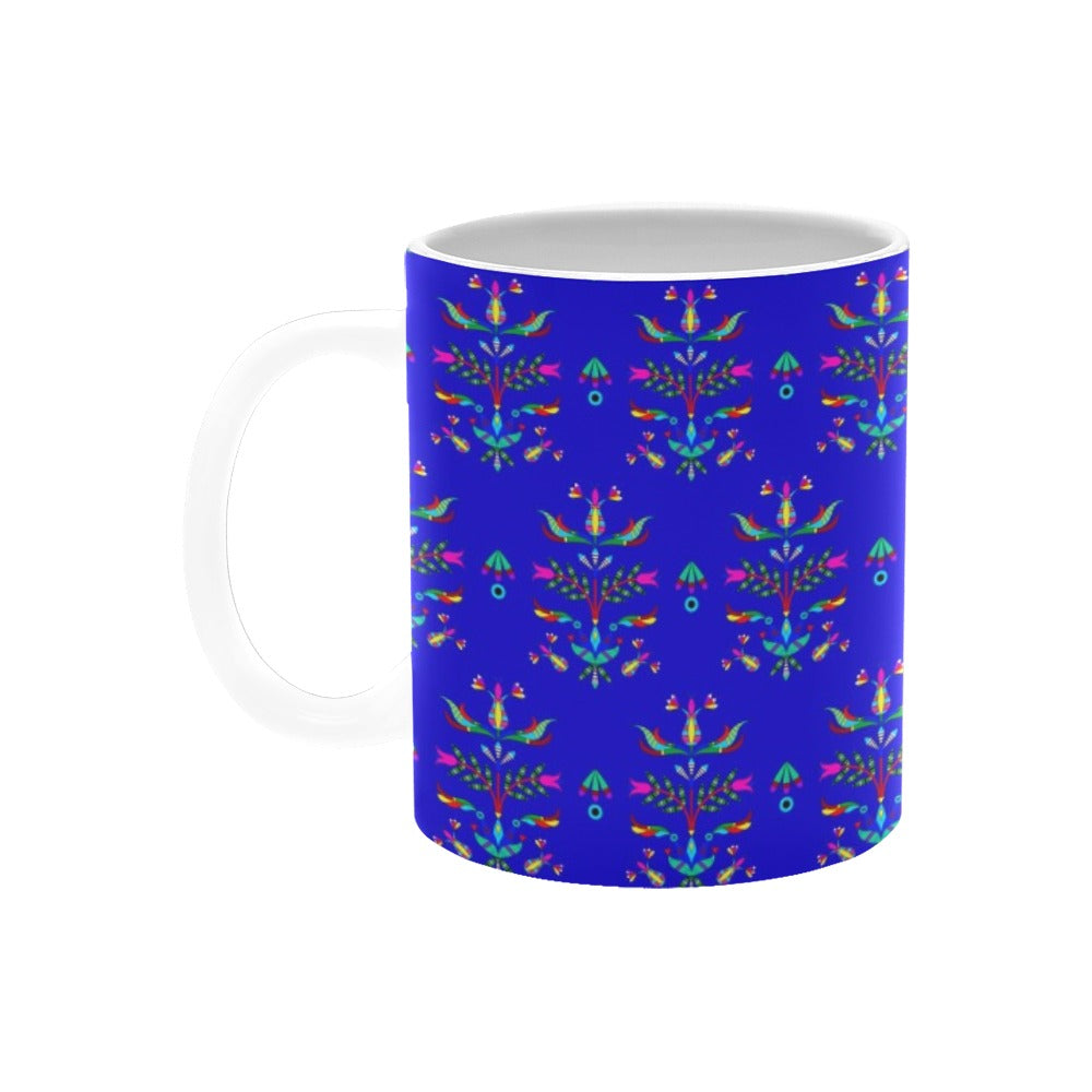 Dakota Damask Blue White Mug(11OZ)