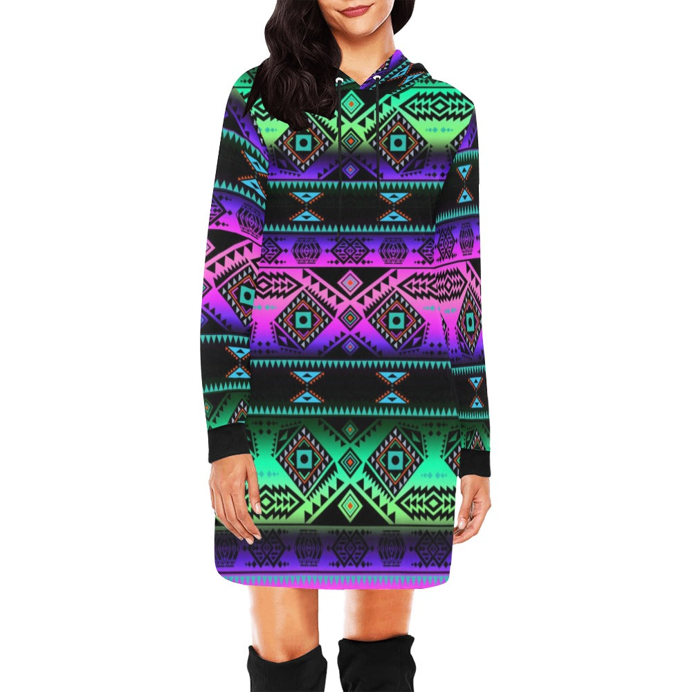 California Coast Sunrise Hoodie Dress