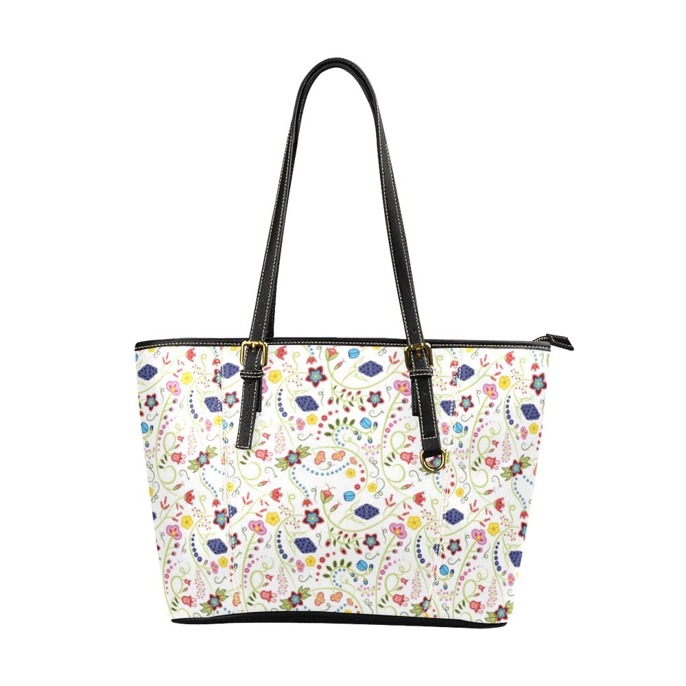 Fresh Fleur Leather Tote Bag/Large