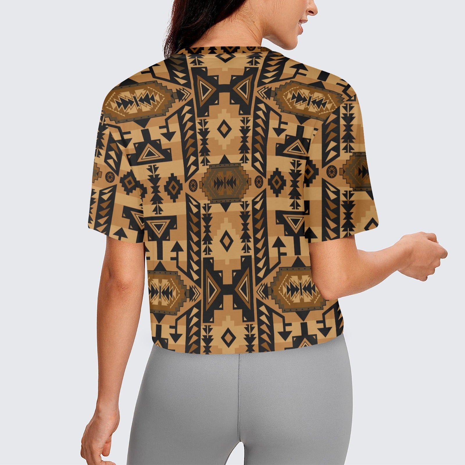 Chiefs Mountain Tan Women's Cropped T-shirt