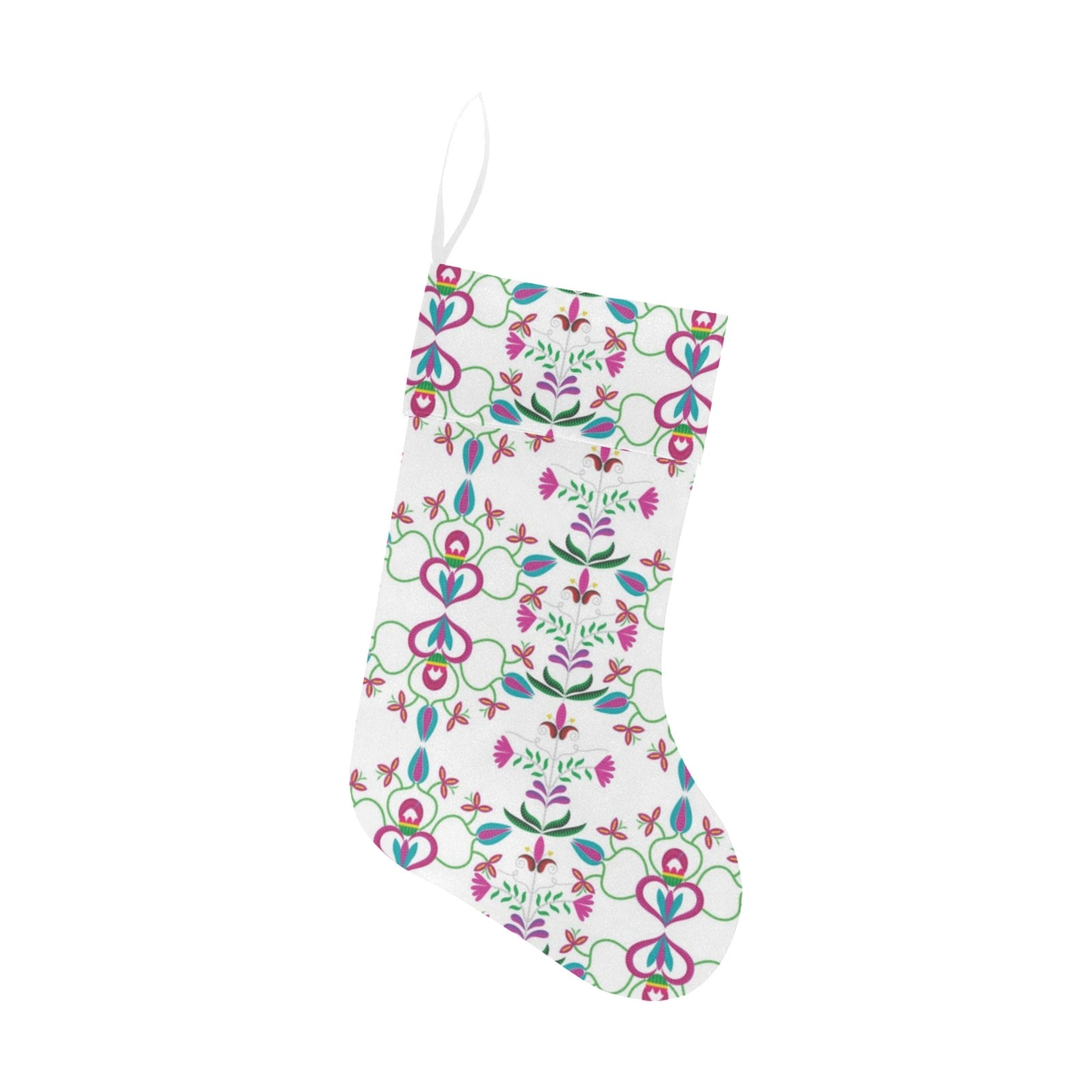 Quilled Divine White Christmas Stocking