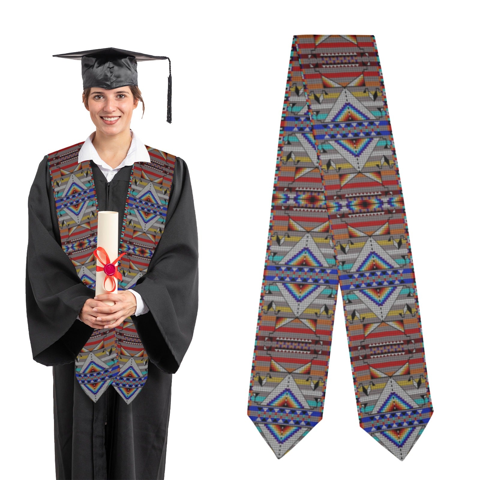 Medicine Blessing Grey Graduation Stole