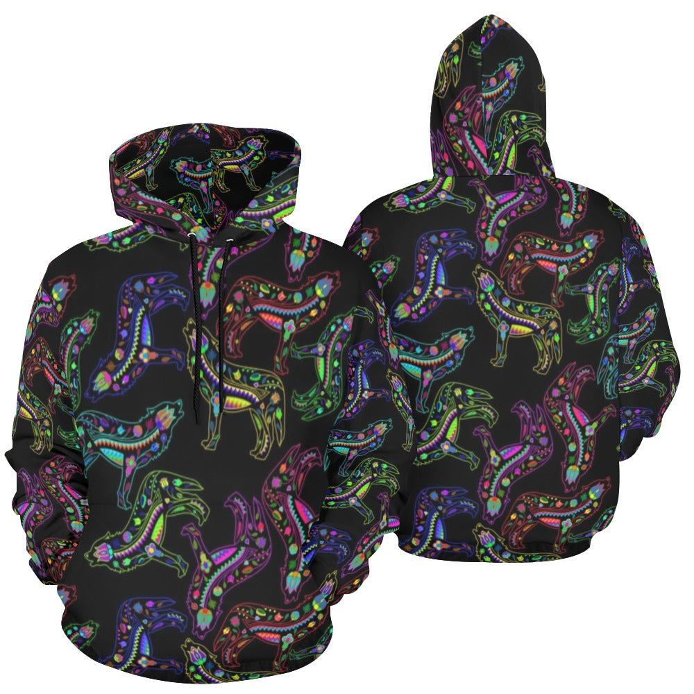 Floral Wolves Hoodie for Men (USA Size)