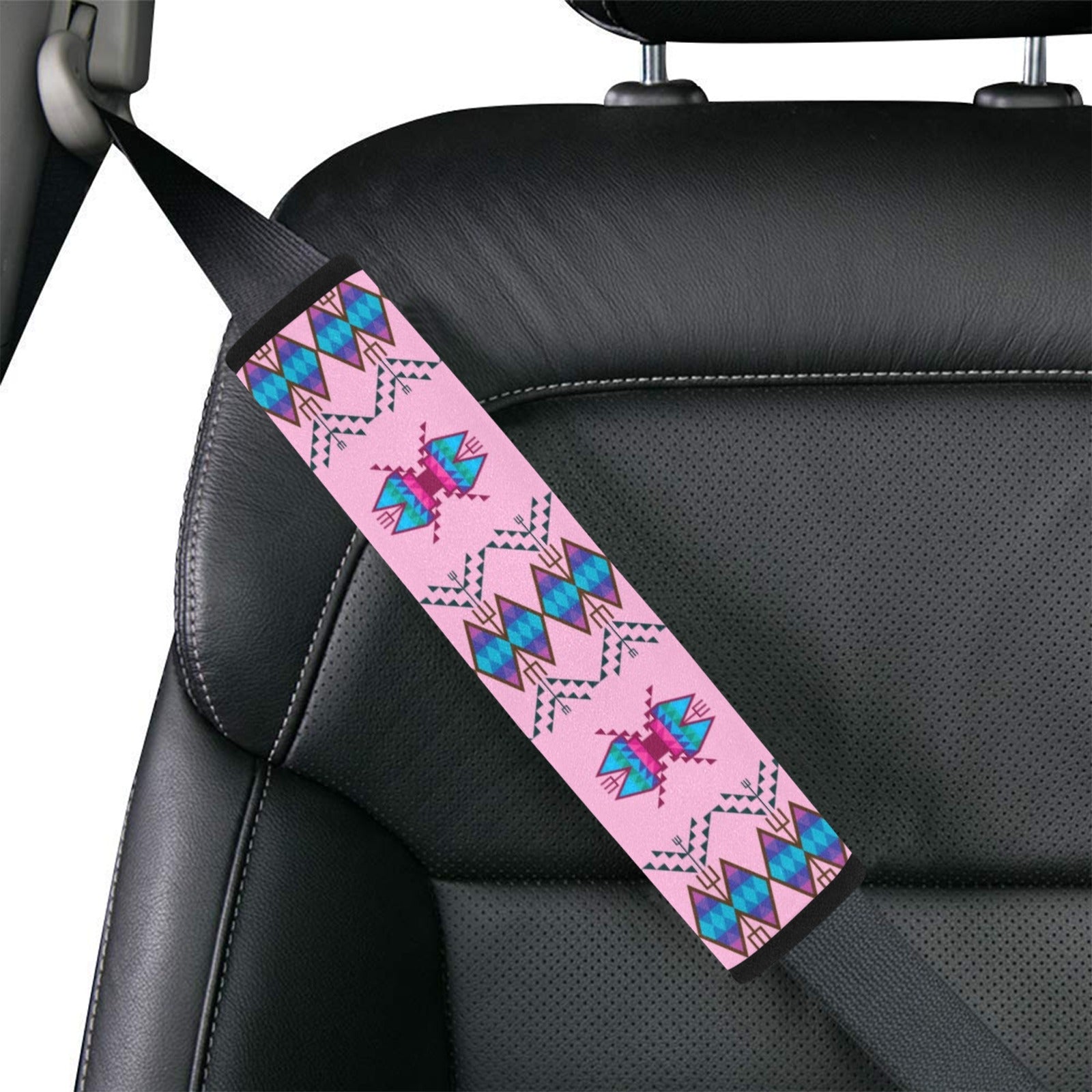 Sacred Trust Carnation Car Seat Belt Cover 7''x12.6'' (Pack of 2)