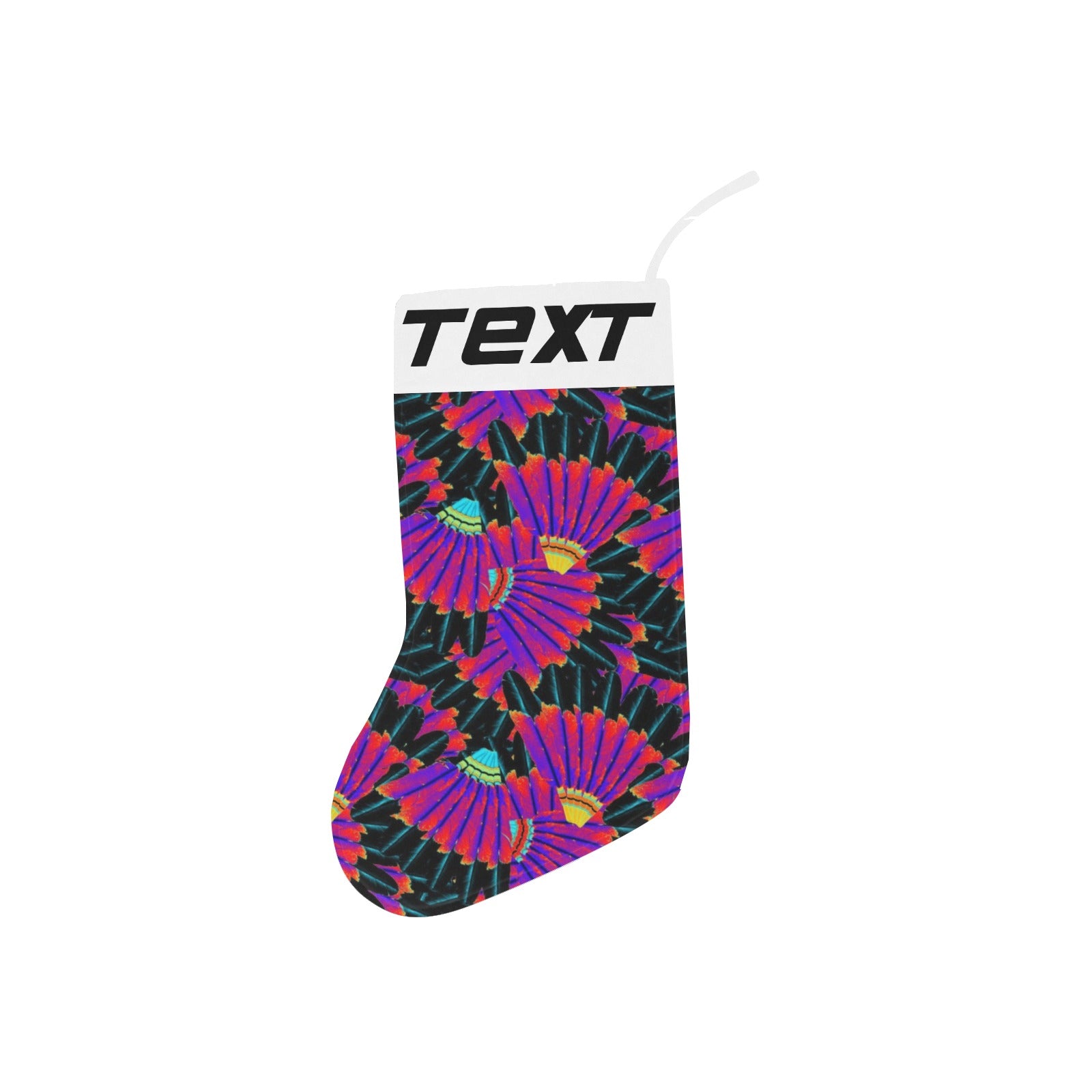 Eagle Feather Remix Christmas Stocking (Custom Text on The Top)