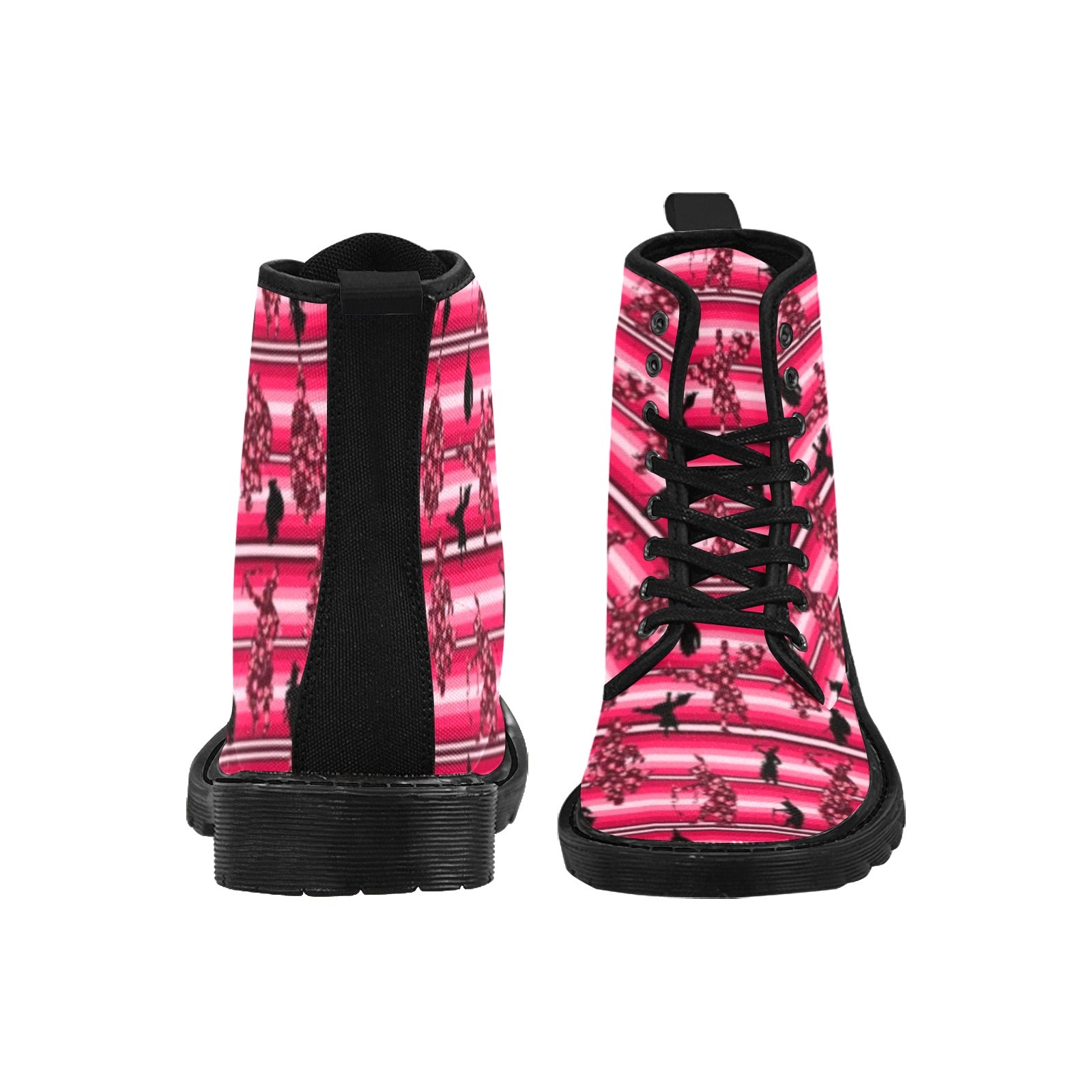 Dancers Floral Amour Boots for Women (Black)