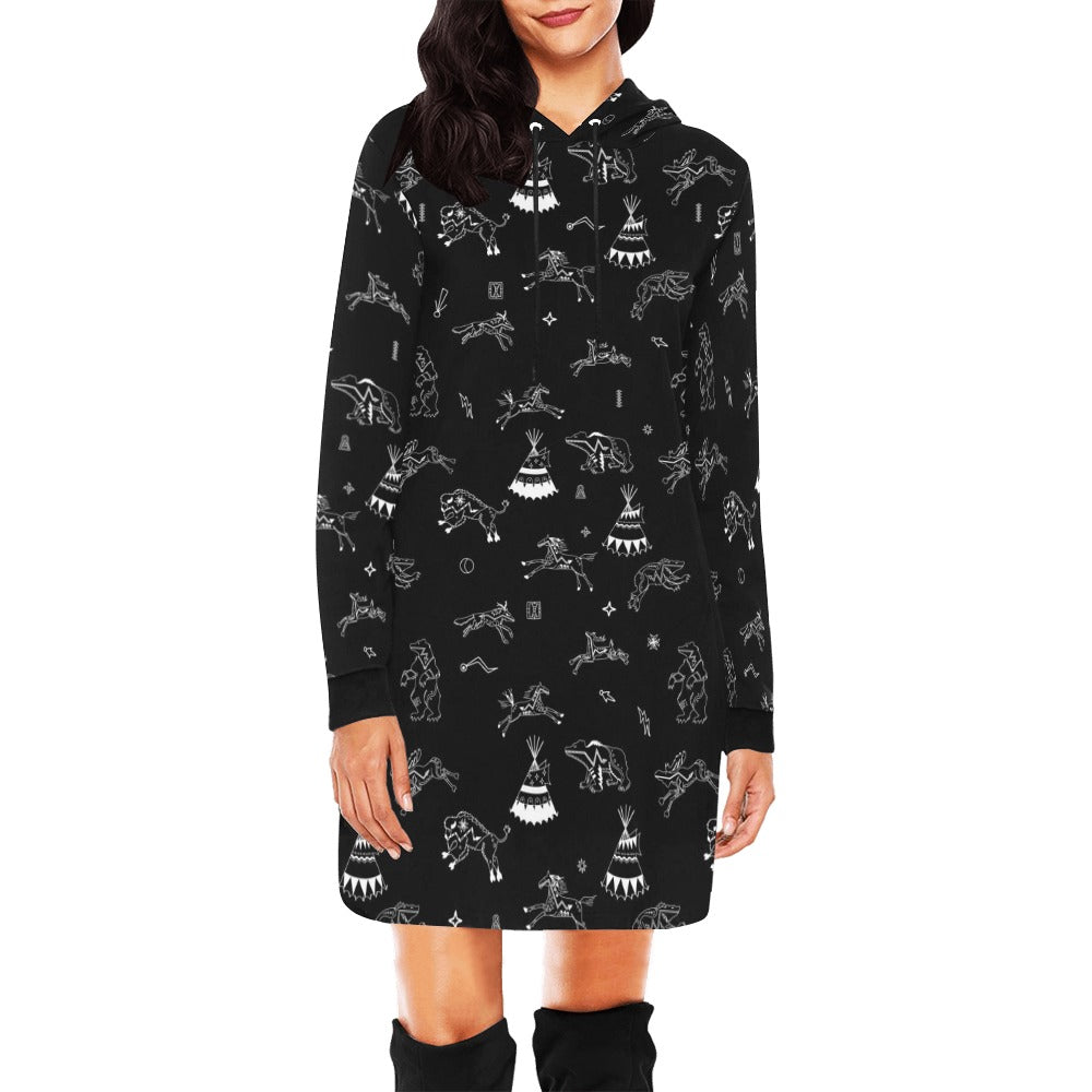 Ledger Dabbles Black Hoodie Dress