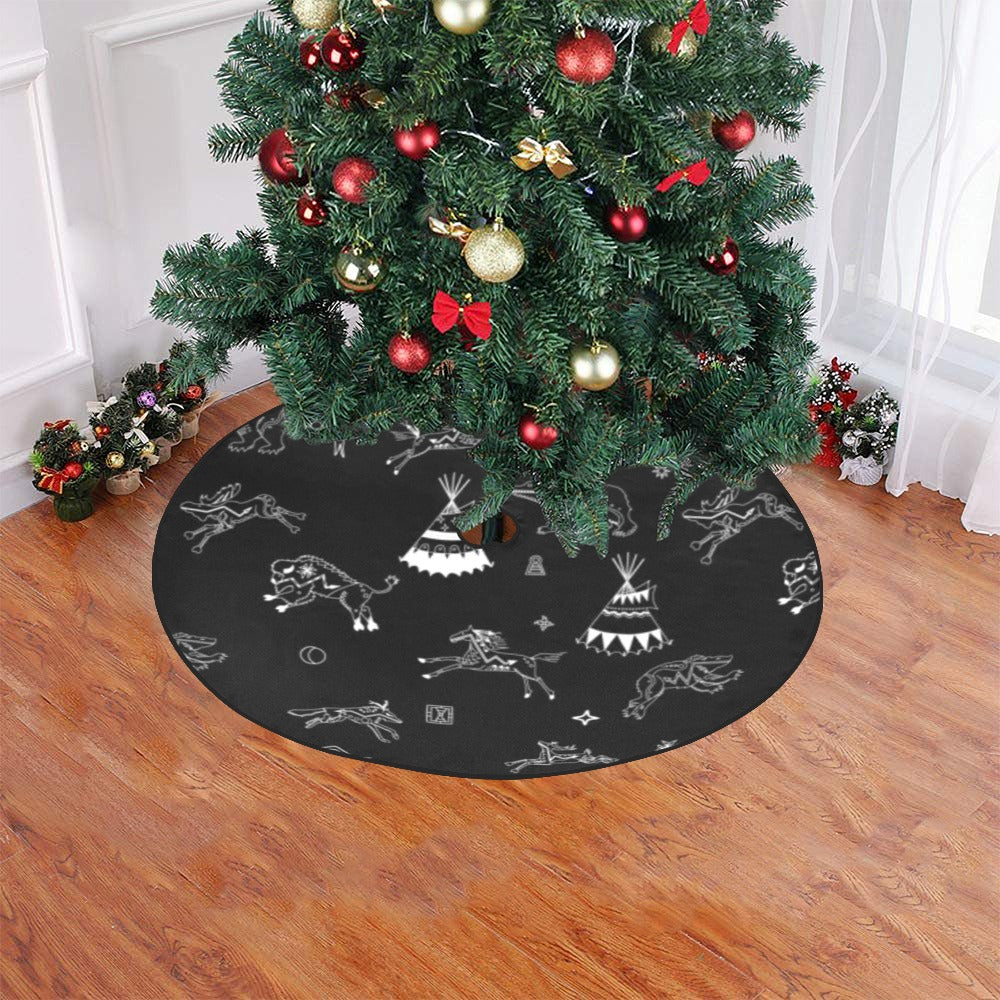 Ledger Dables Black Christmas Tree Skirt 47" x 47"