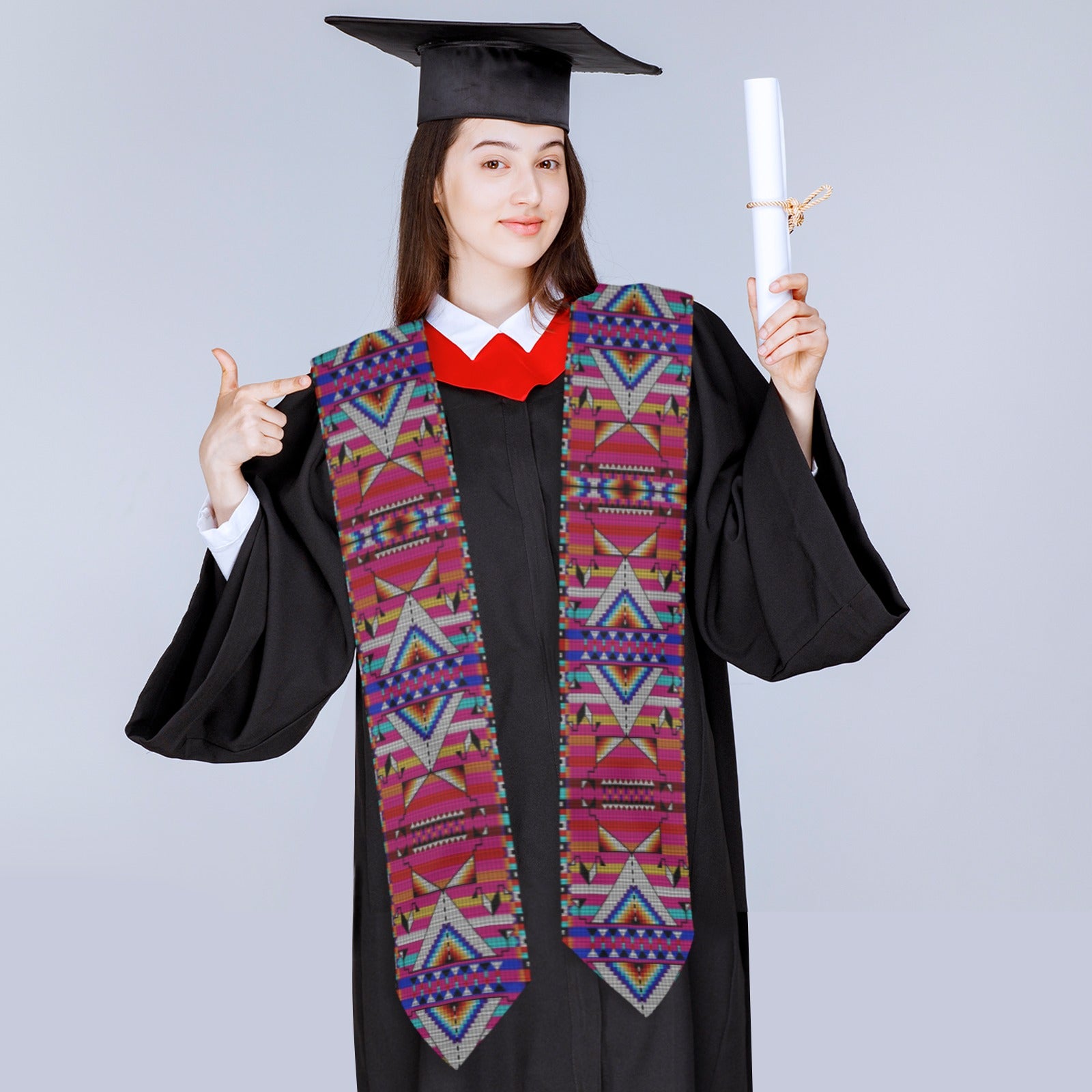 Medicine Blessing Pink Graduation Stole