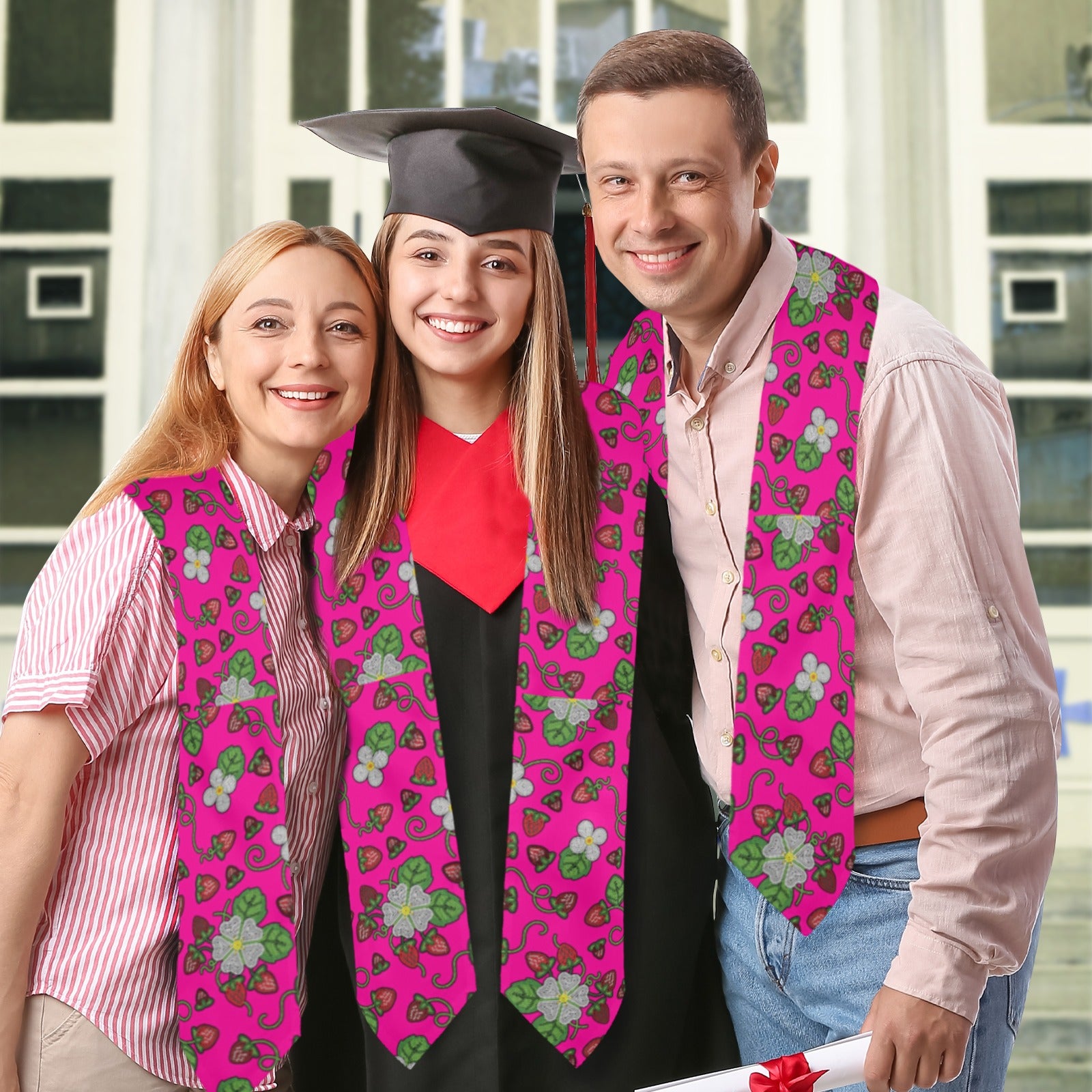 Strawberry Dreams Blush Graduation Stole