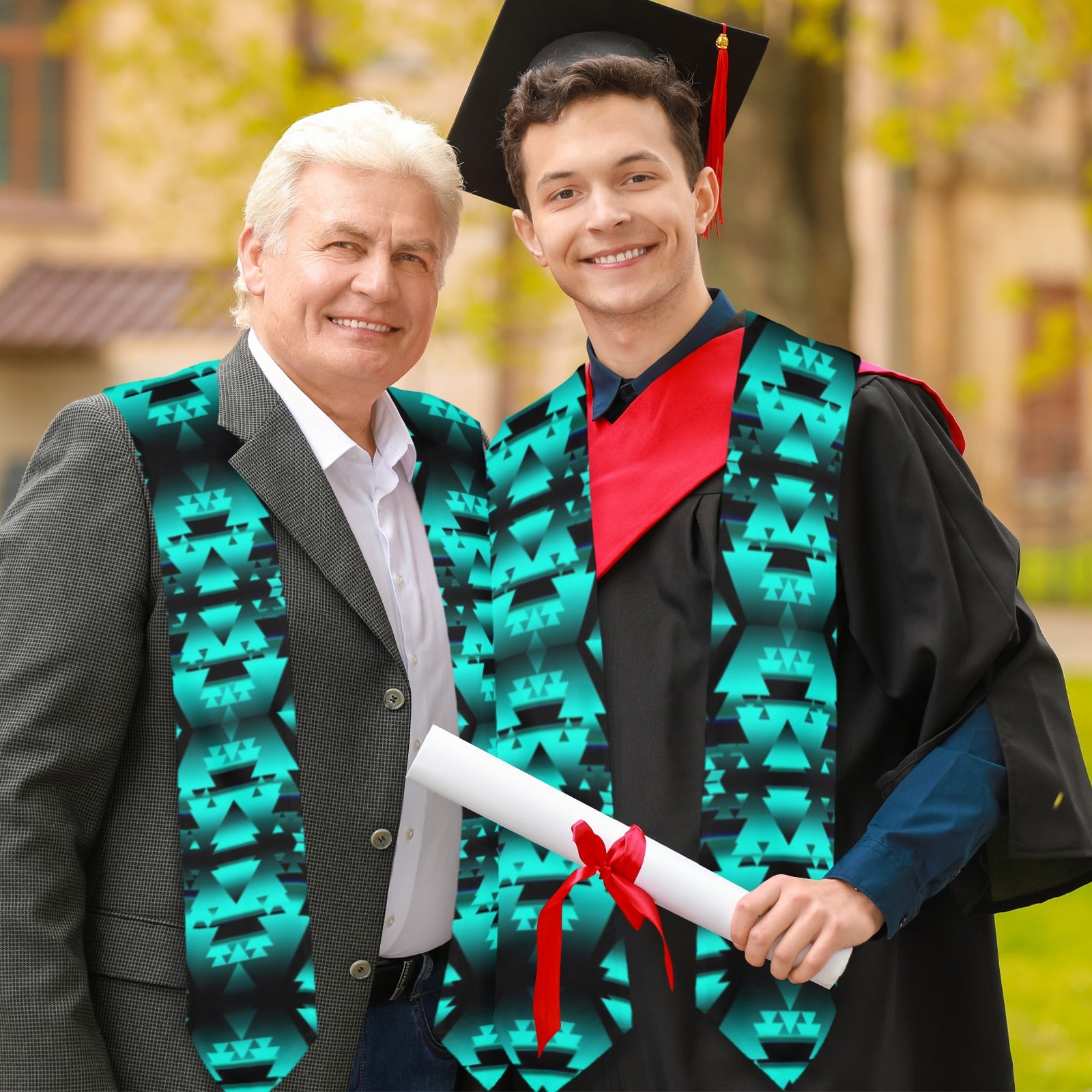 Dark Teal Winter Camp Graduation Stole