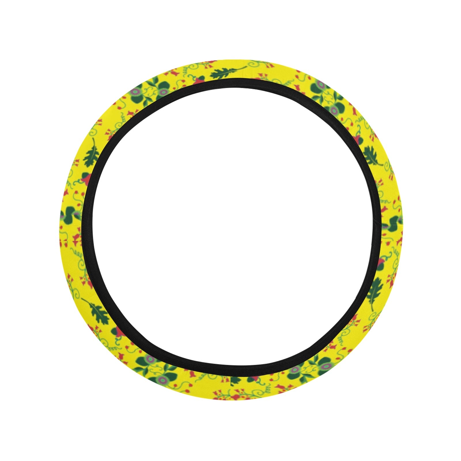 Vine Life Lemon Steering Wheel Cover with Elastic Edge