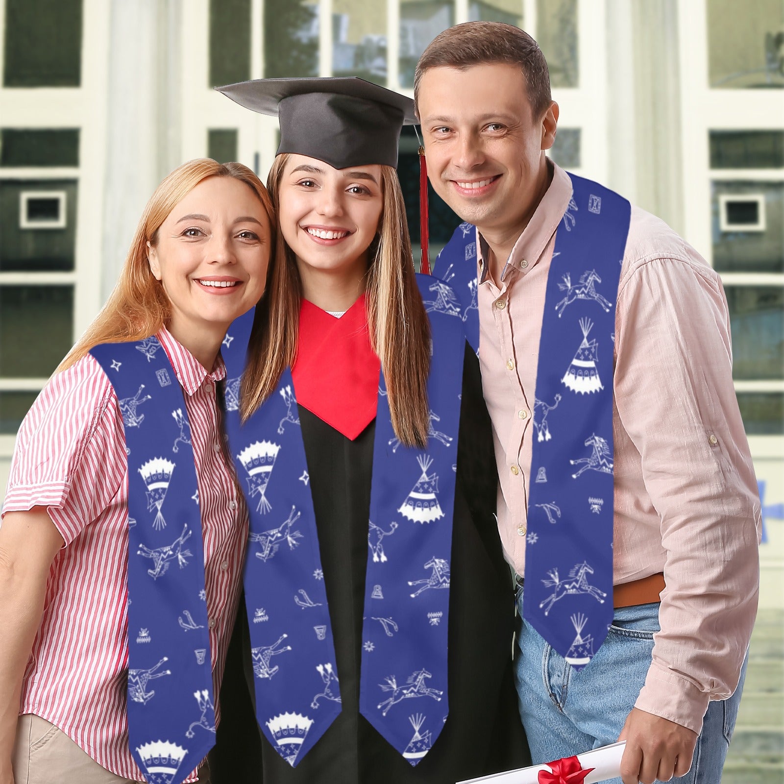 Ledger Dables Blue Graduation Stole