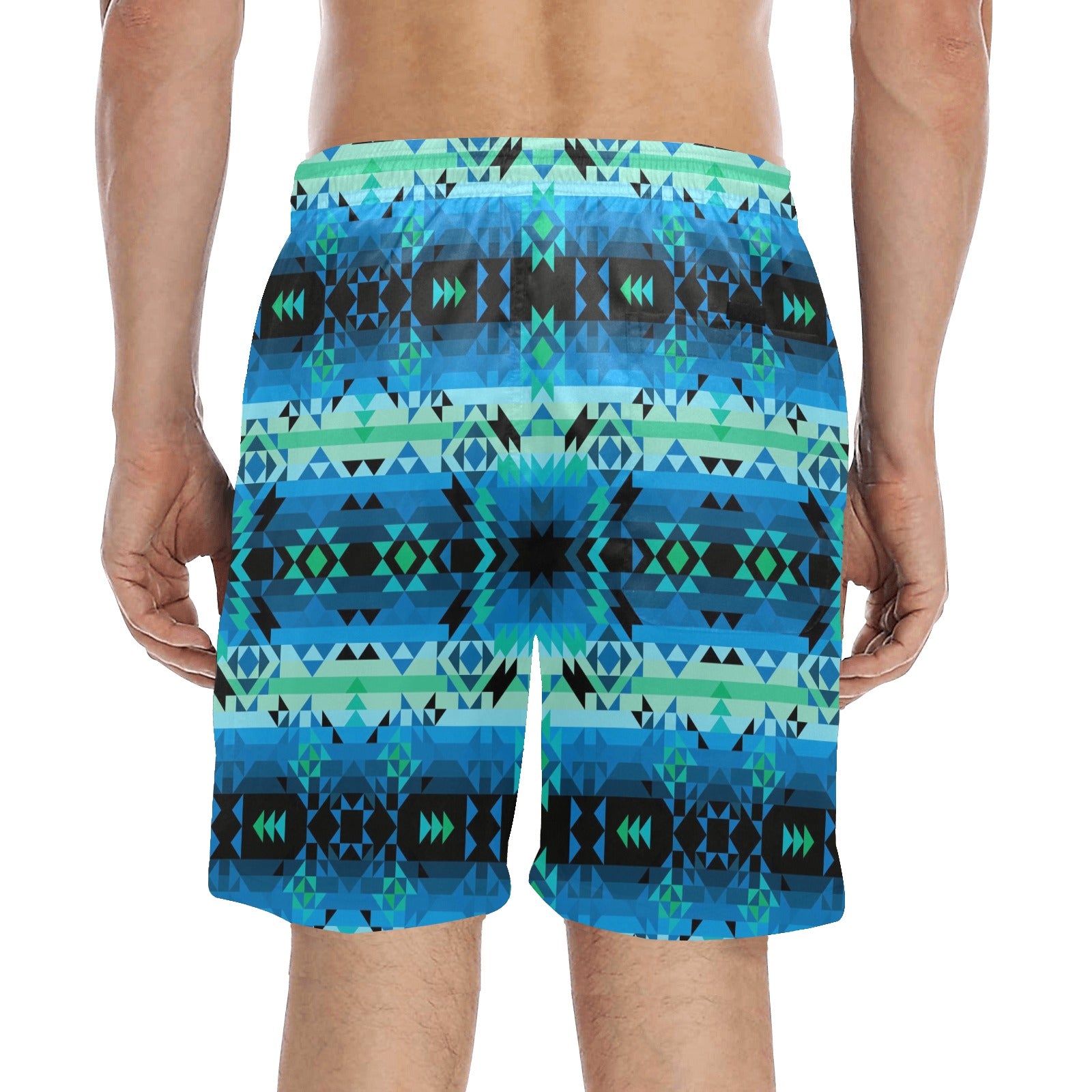 Green Star Men's Mid-Length Beach Shorts