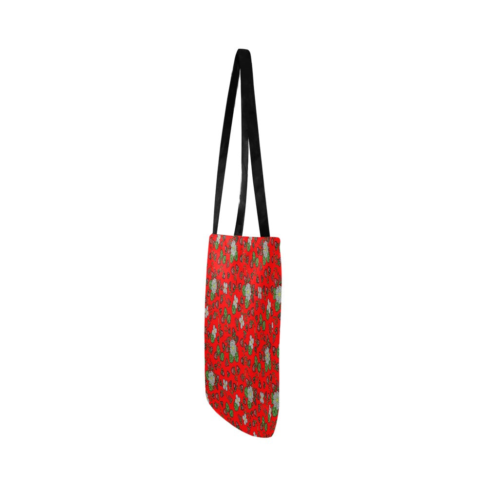 Strawberry Dreams Fire Reusable Shopping Bag (Two sides)