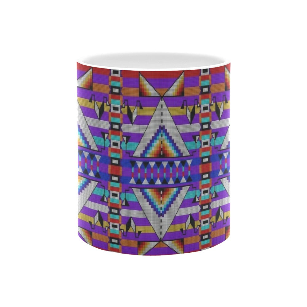 Medicine Blessing Purple White Mug(11OZ)