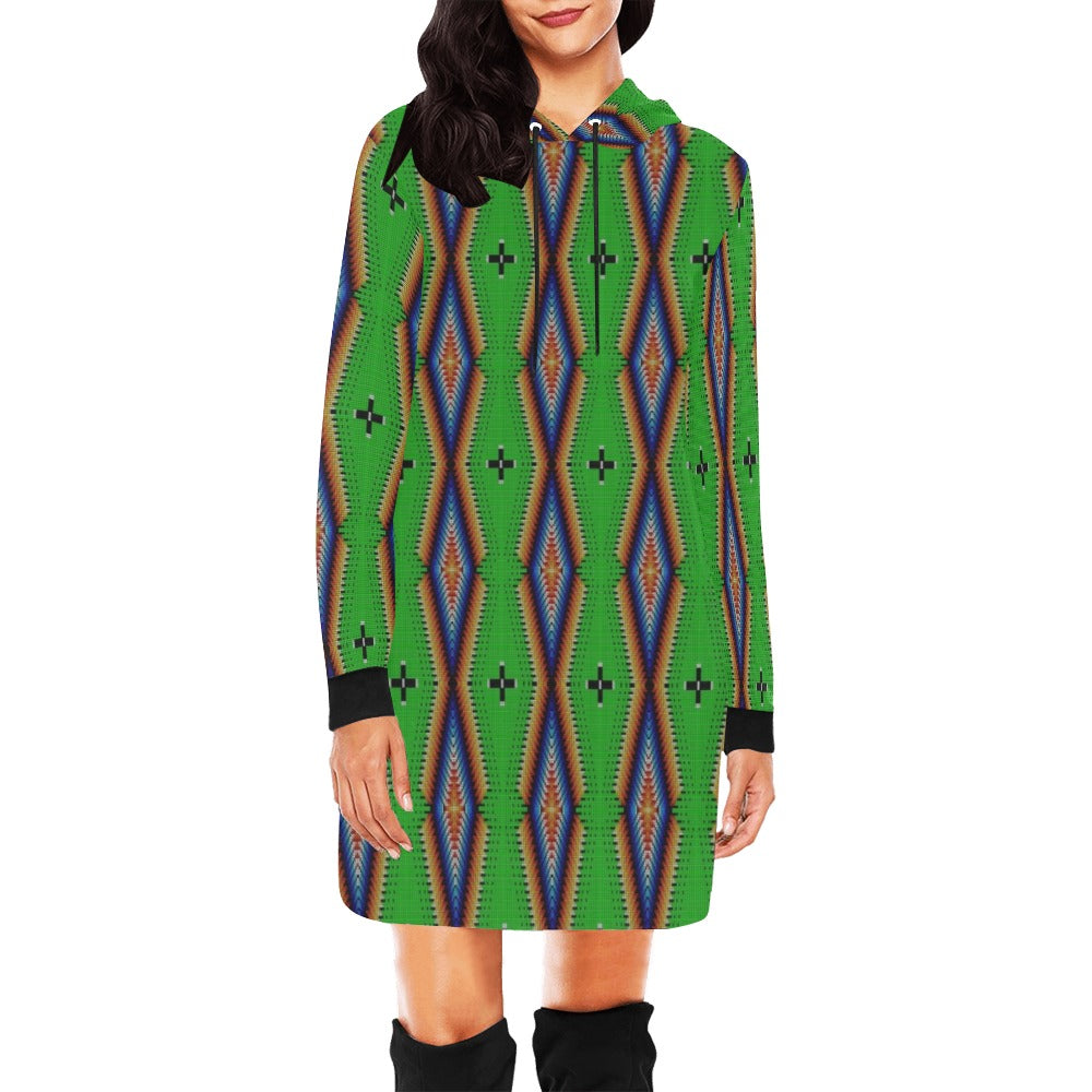 Diamond in the Bluff Lime Hoodie Dress