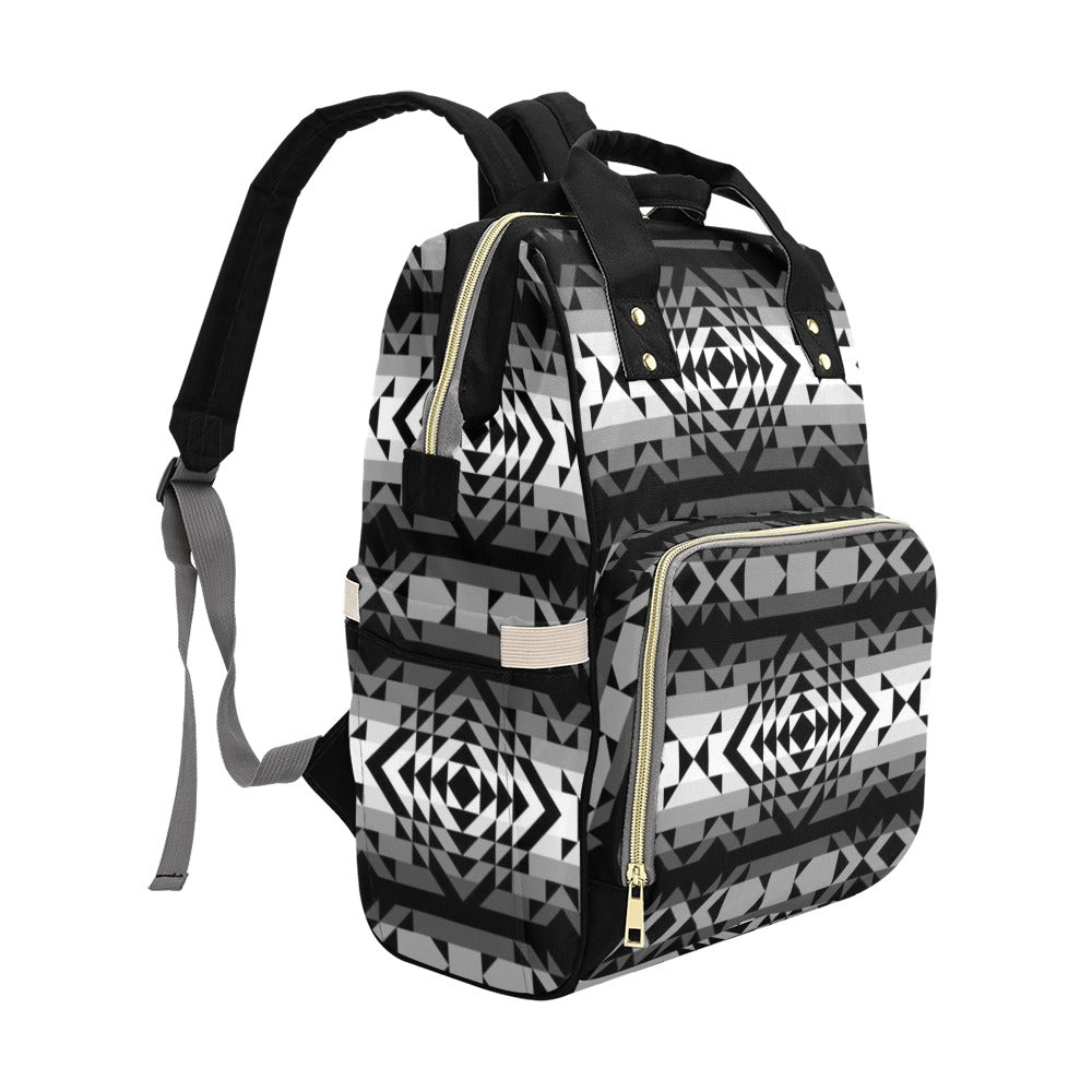 Black Rose Shadow Multi-Function Diaper Backpack/Diaper Bag