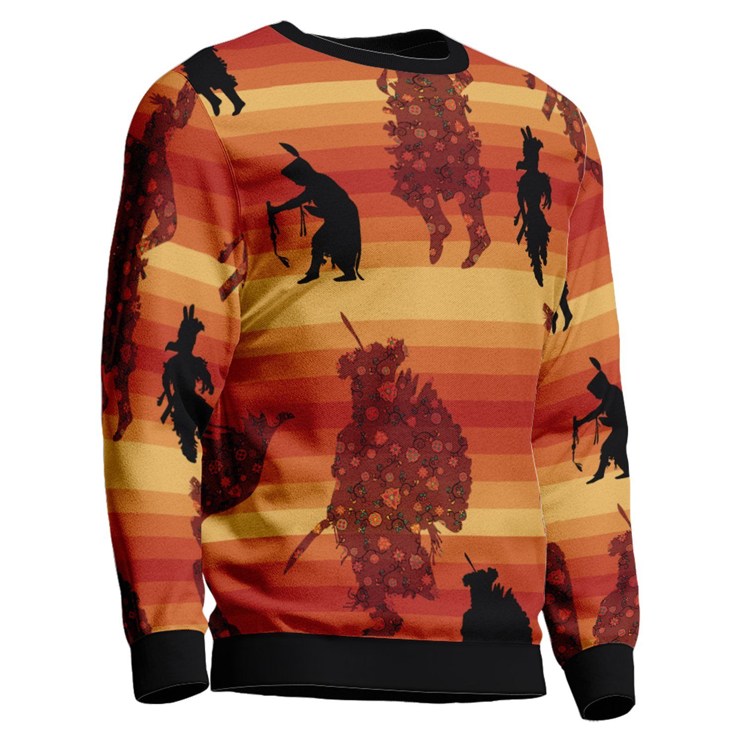 Dancers Brown Unisex Crewneck Long Sleeve Top 49 Dzine 