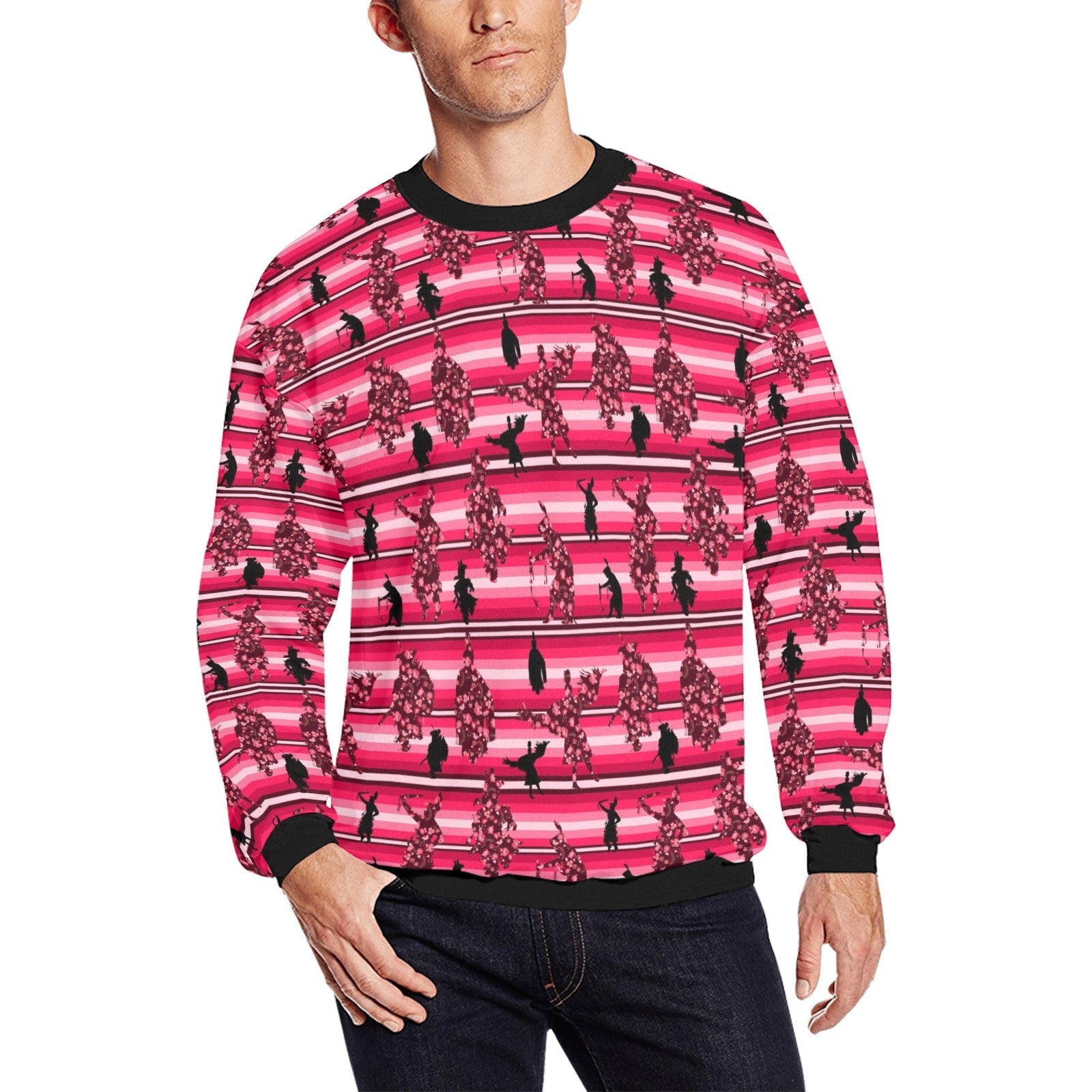 Dancers Floral Amour All Over Print Crewneck Sweatshirt for Men (Model H18) shirt e-joyer 